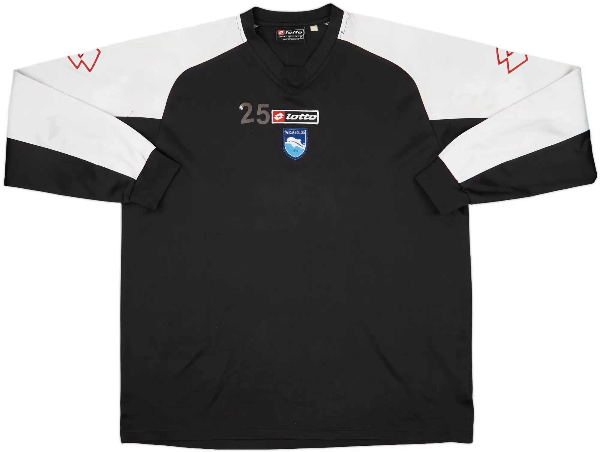 2005-06 Pescara Lotto Player Issue Training L/S Shirt #25 - 5/10 - (XL)