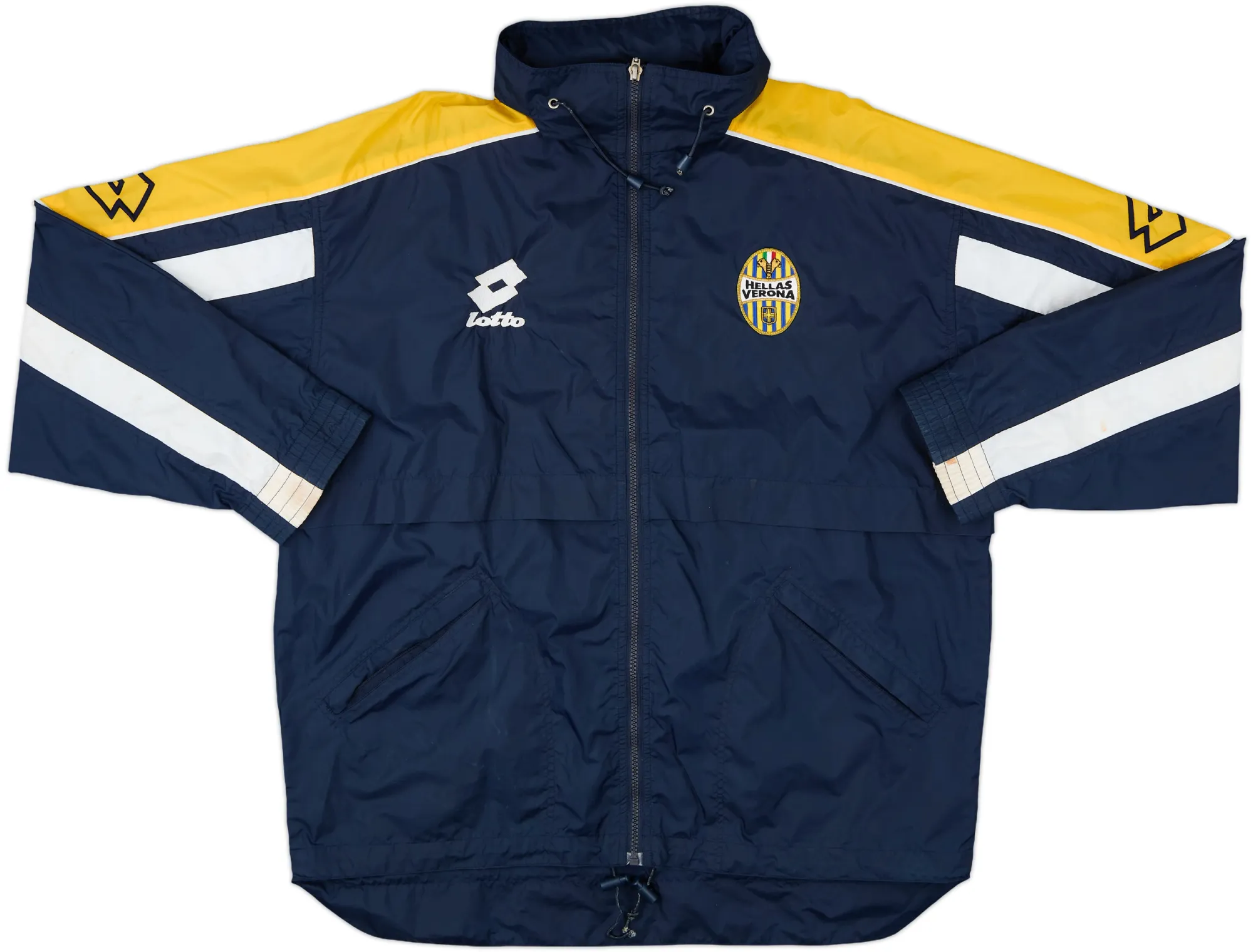 2001-02 Hellas Verona Lotto Hooded Rain Jacket - 7/10 - (L)