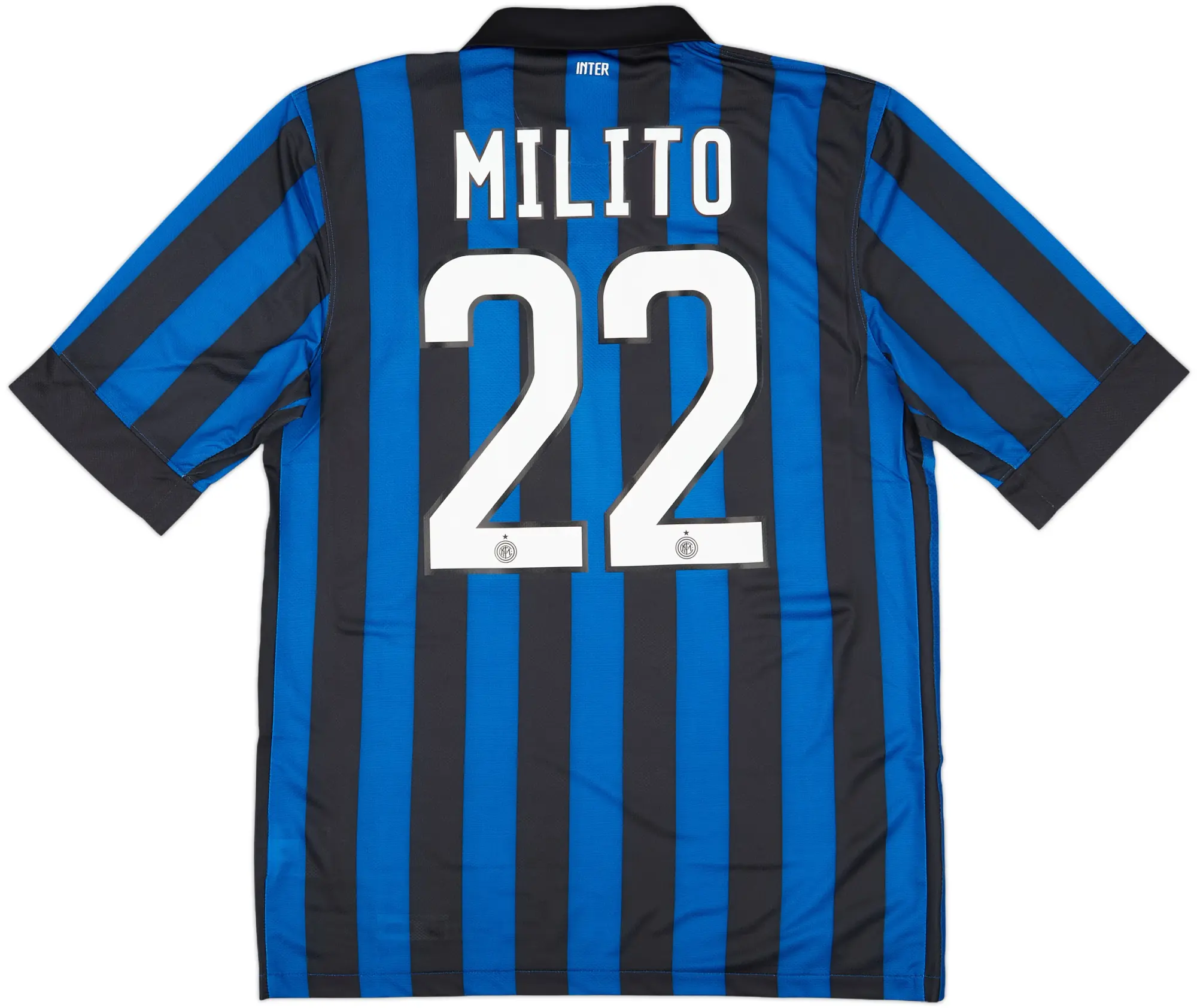 2011-12 Inter Milan Home Shirt Milito #22 (M)