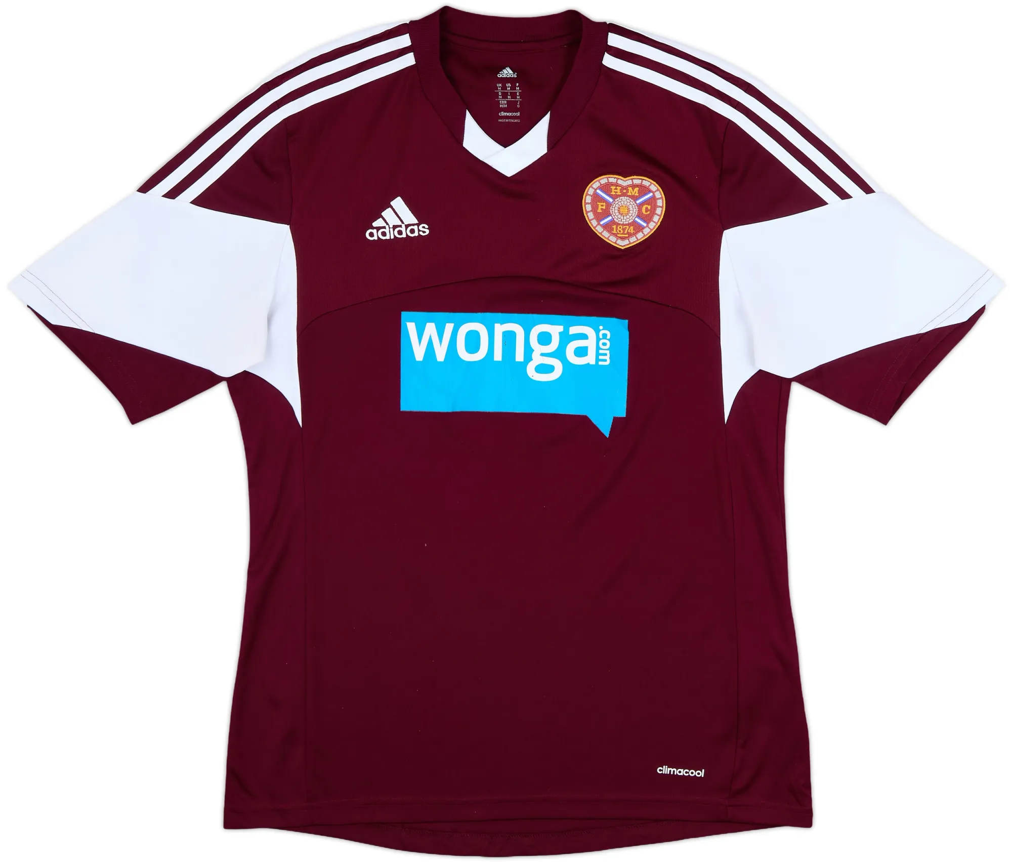 adidas Heart of Midlothian Mens SS Home Shirt 2013/14