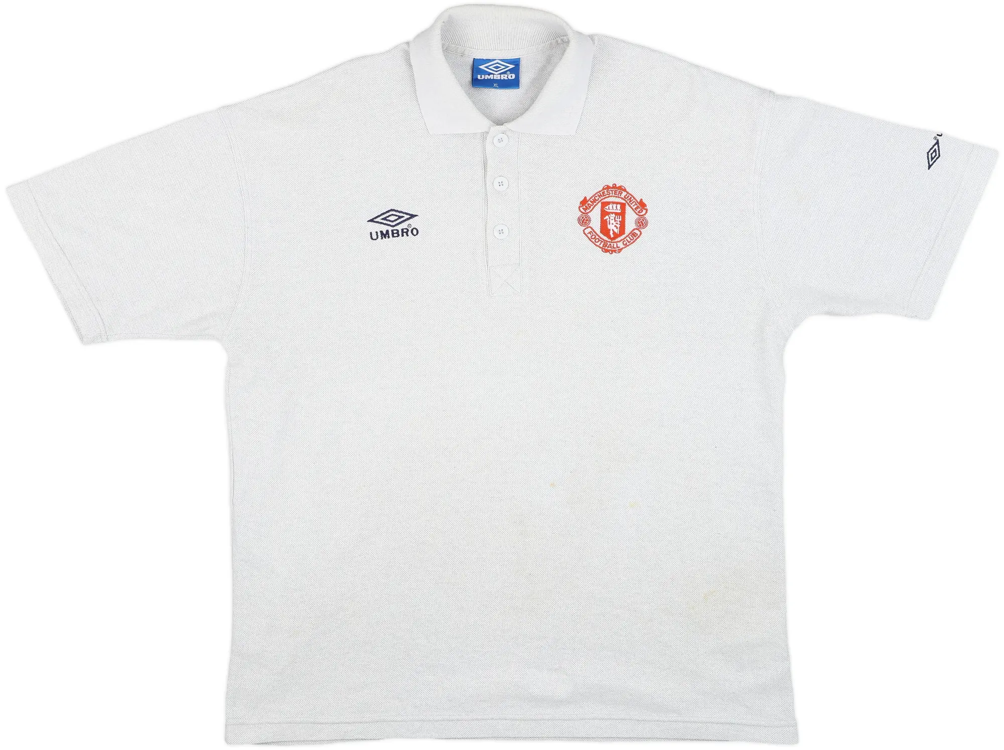 1993-95 Manchester United Umbro Polo Shirt - 8/10 - (XL)