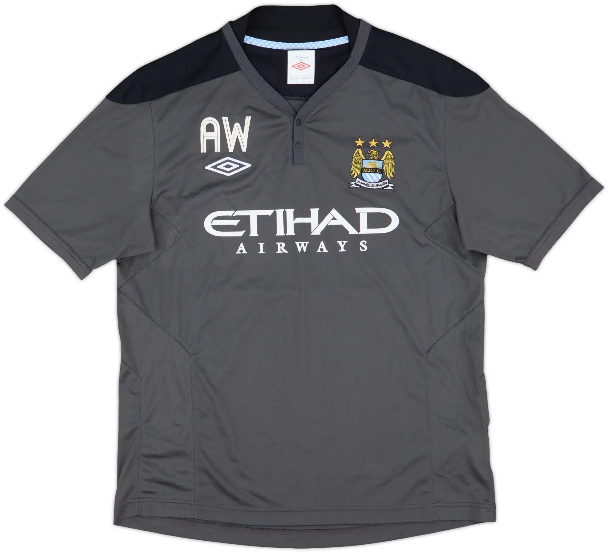 2009-10 Manchester City Staff Issue Umbro Polo Shirt AW - 7/10 - (L)