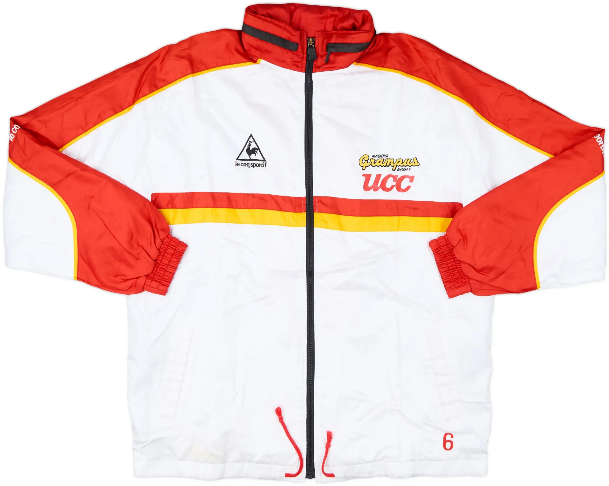 1999 Nagoya Grampus Eight Le Coq Sportif Player Issue Hooded Track Jacket #6 - 8/10 - (XL)