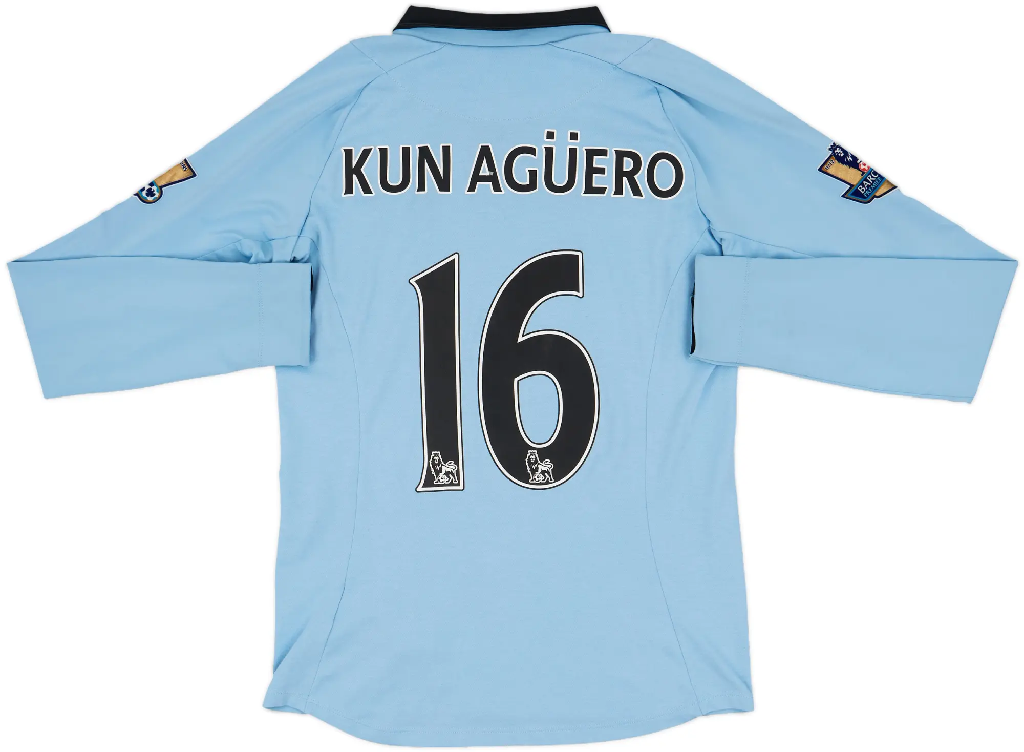 2012-13 Manchester City Home L/S Shirt Kun Aguero #16 - 5/10 - (S)