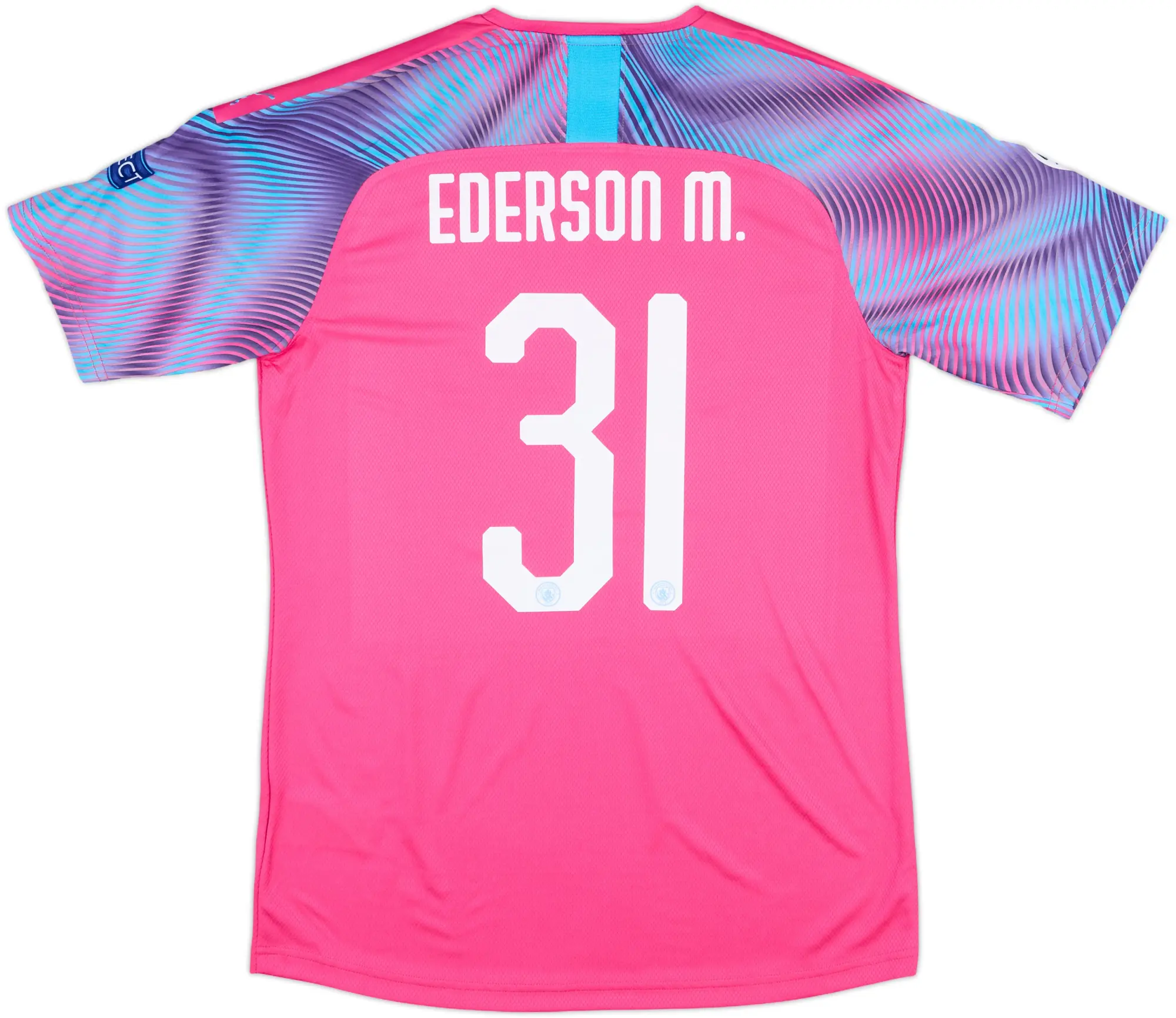 2019-20 Manchester City Match Issue Champions League GK Shirt Ederson M. #31