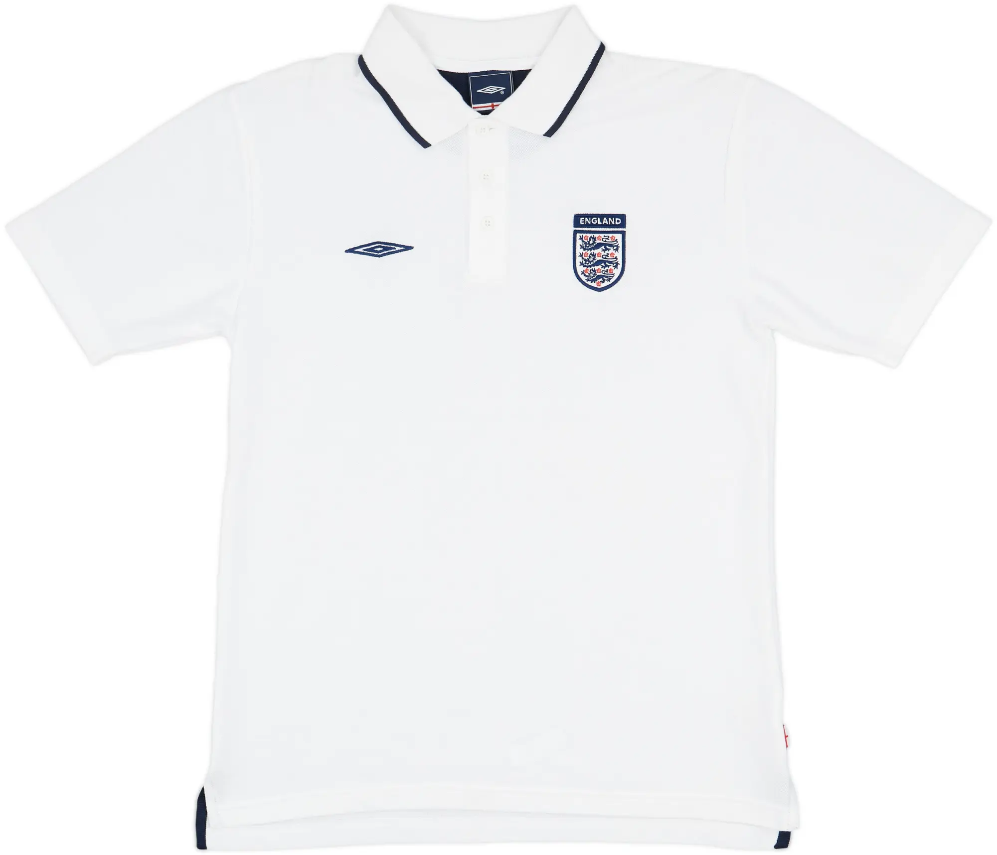 2007-08 England Umbro Polo Shirt - 9/10 - (M)
