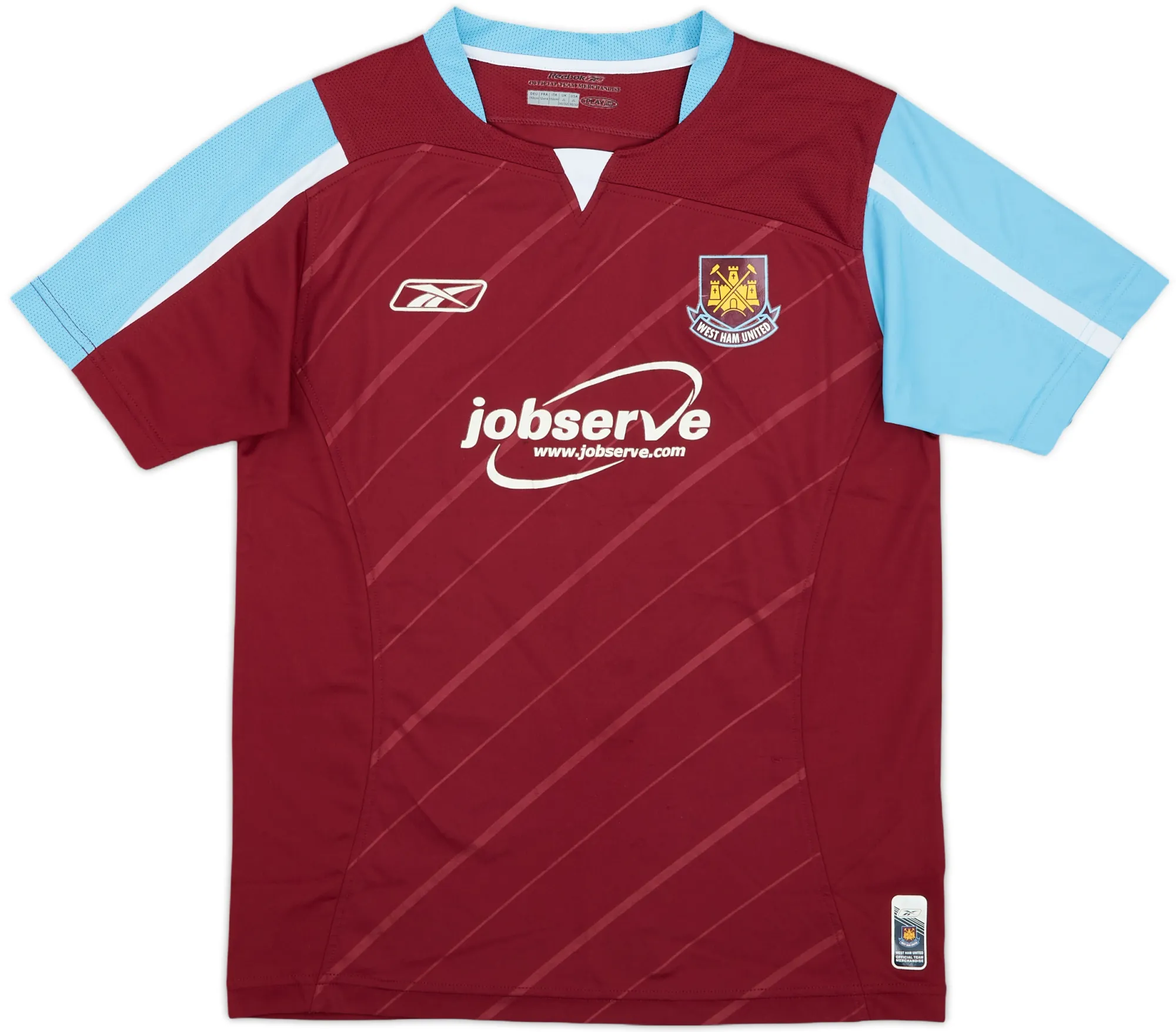 Reebok West Ham United Boys SS Home Shirt 2005/07