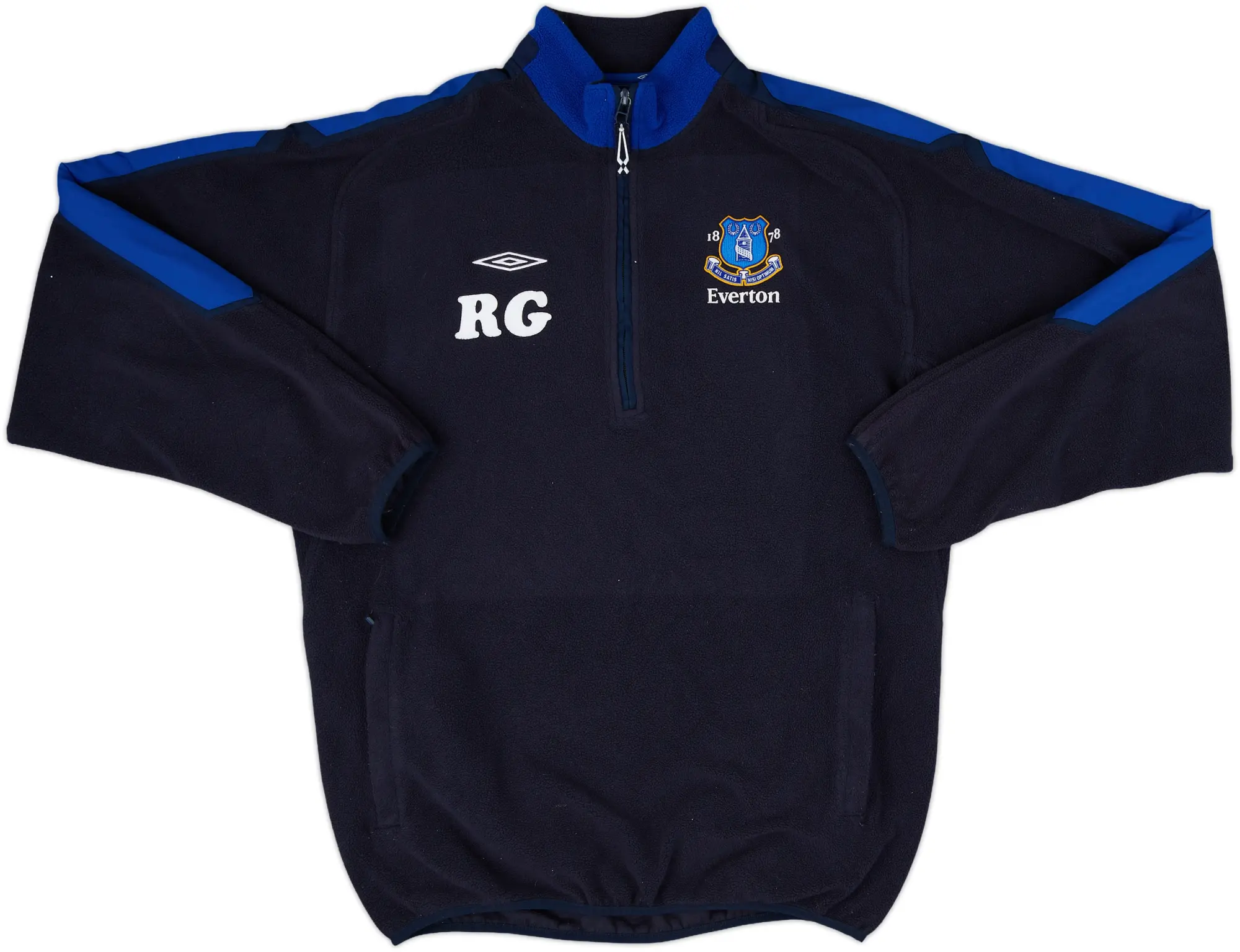 2006-07 Everton Umbro Staff Issue 1/2 Zip Fleece Top RG - 6/10 - (L)