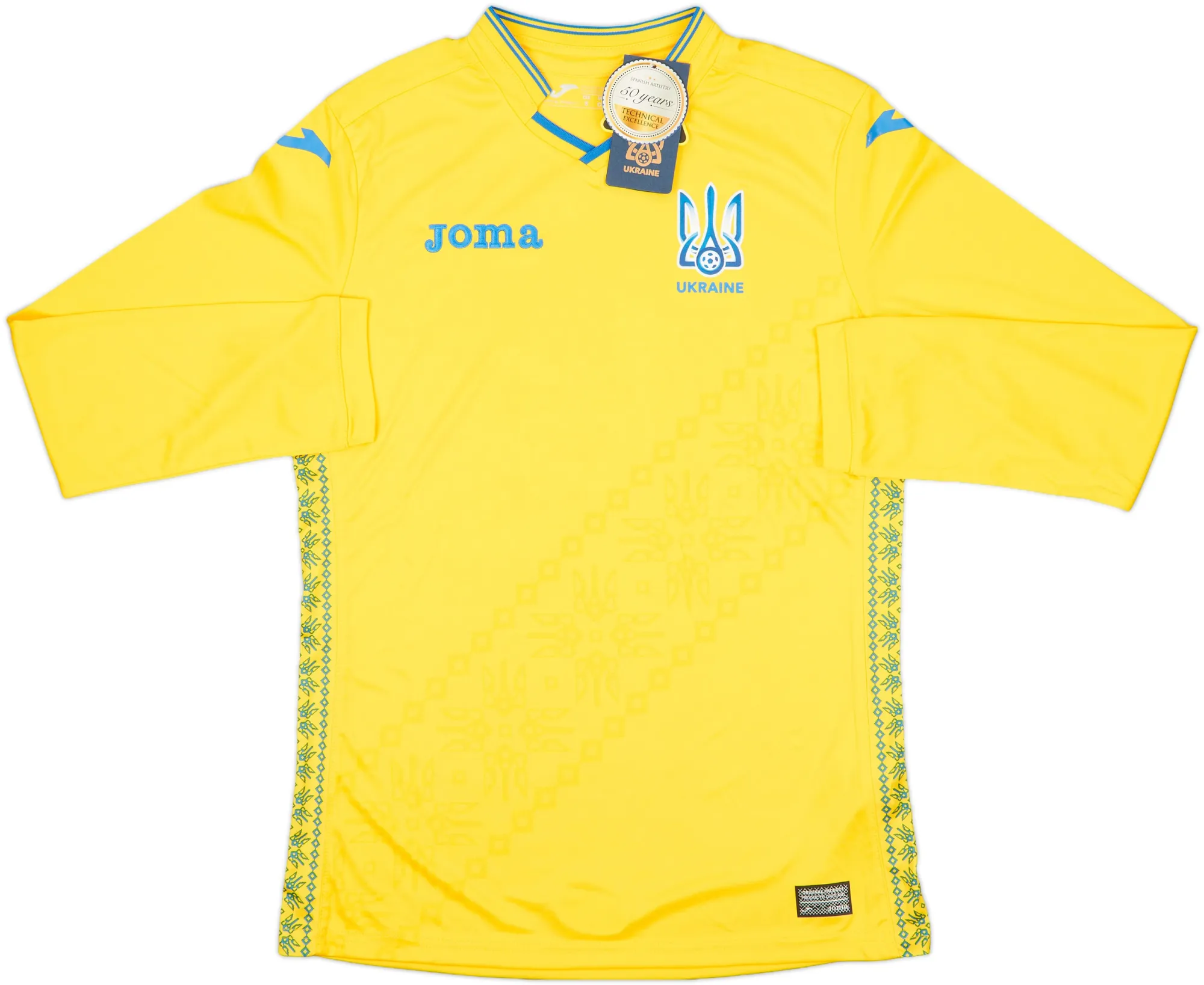 Joma Ukraine Mens LS Home Shirt 2018