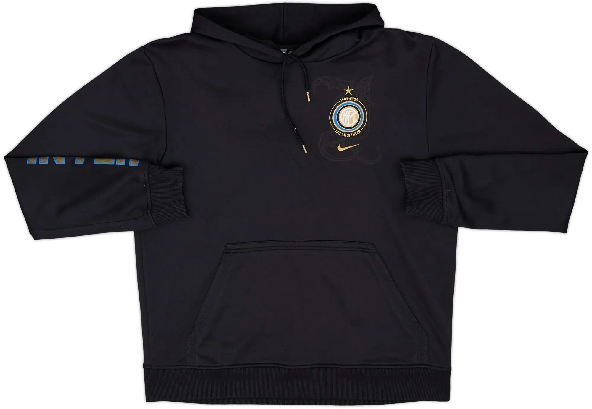 2008-09 Inter Milan Nike Hooded Sweat Top - 7/10 - (M)