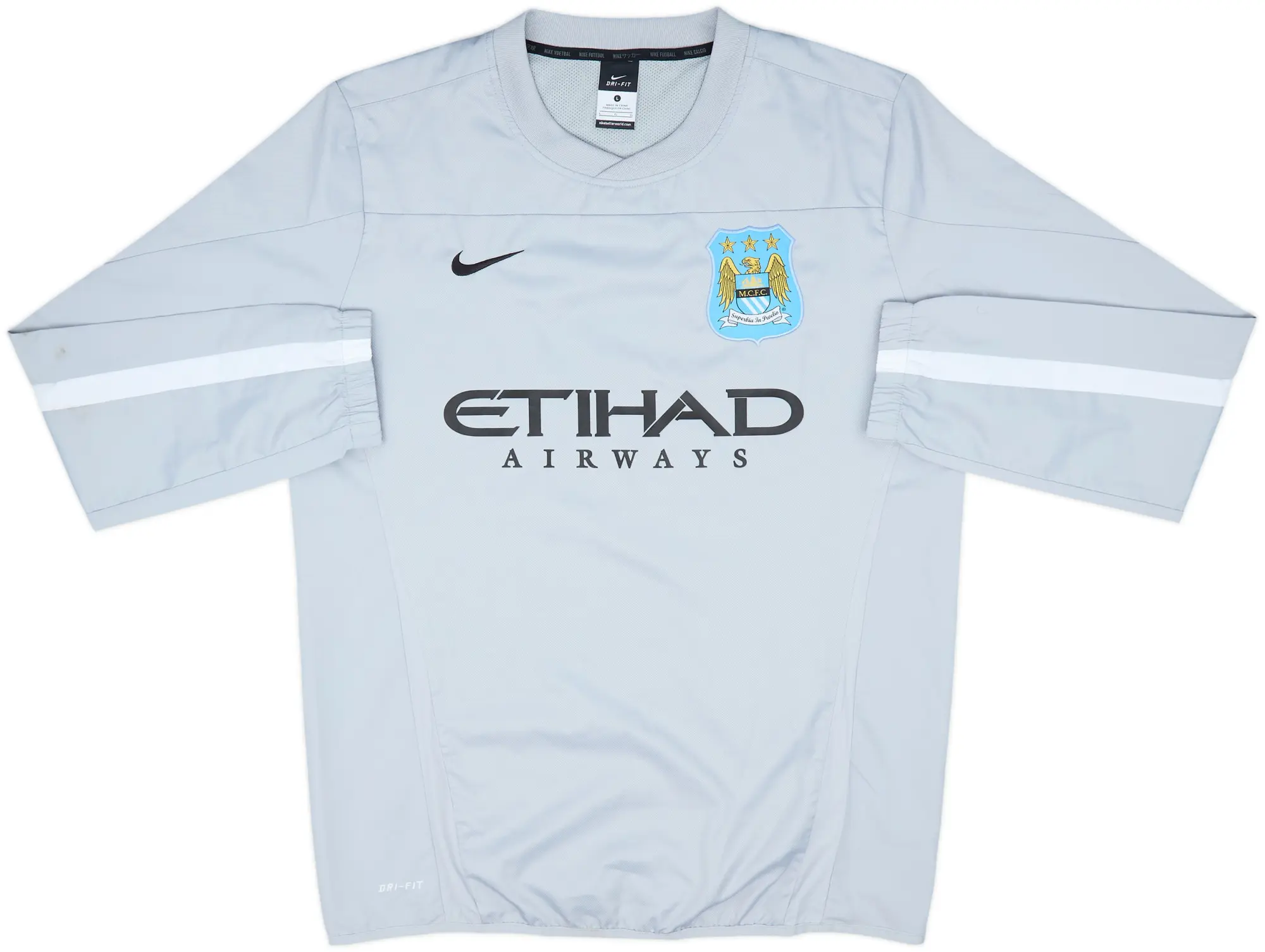 2013-14 Manchester City Nike Drill Top - 7/10 - (L)