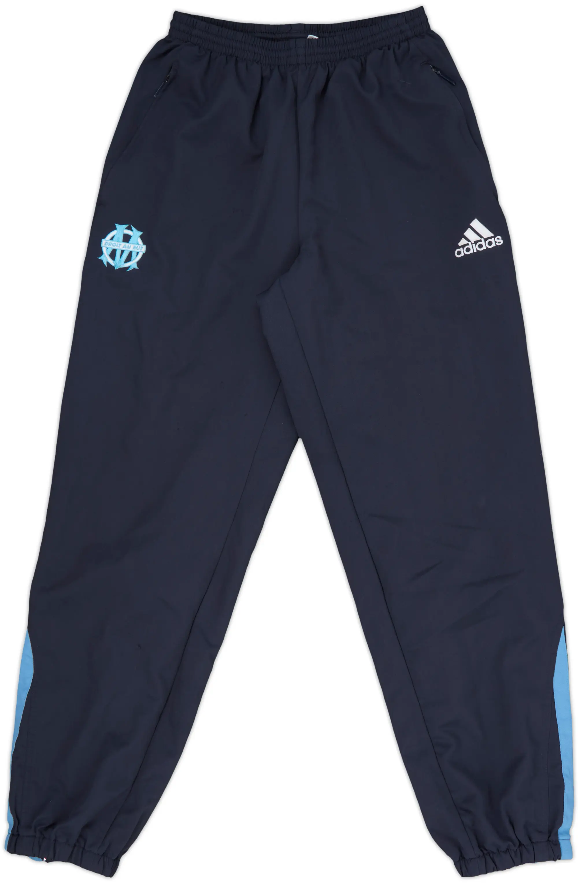 2001-02 Olympique Marseille adidas Track Pants/Bottoms - 8/10 - (L.Boys)