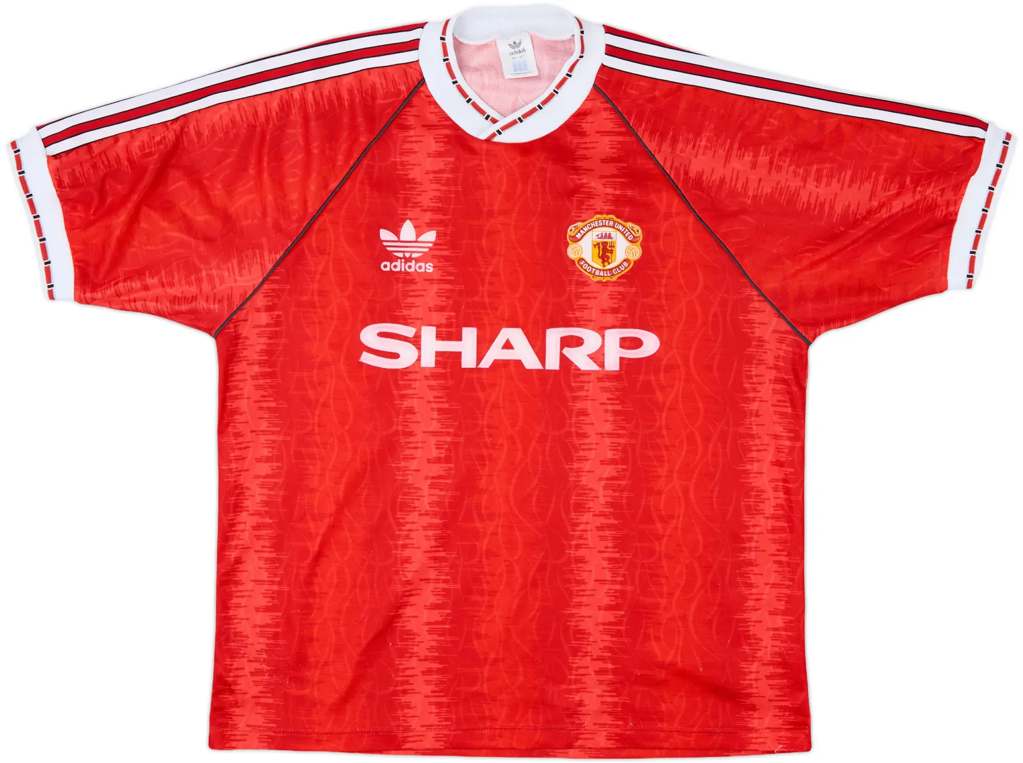 1990-92 Manchester United Home Shirt - 8/10 - (L/XL)