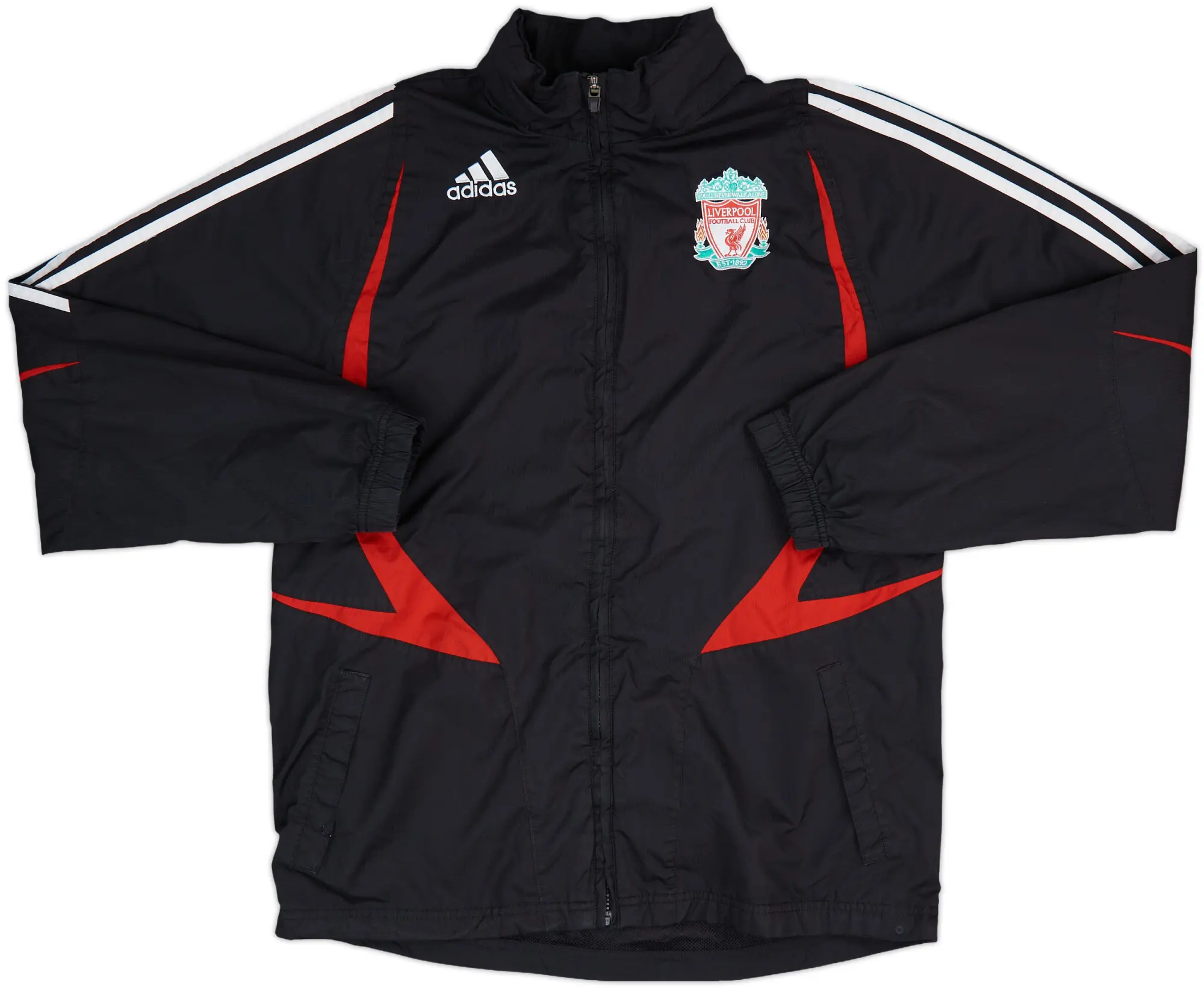 2007-08 Liverpool adidas Hooded Rain Jacket - 6/10 - (S)