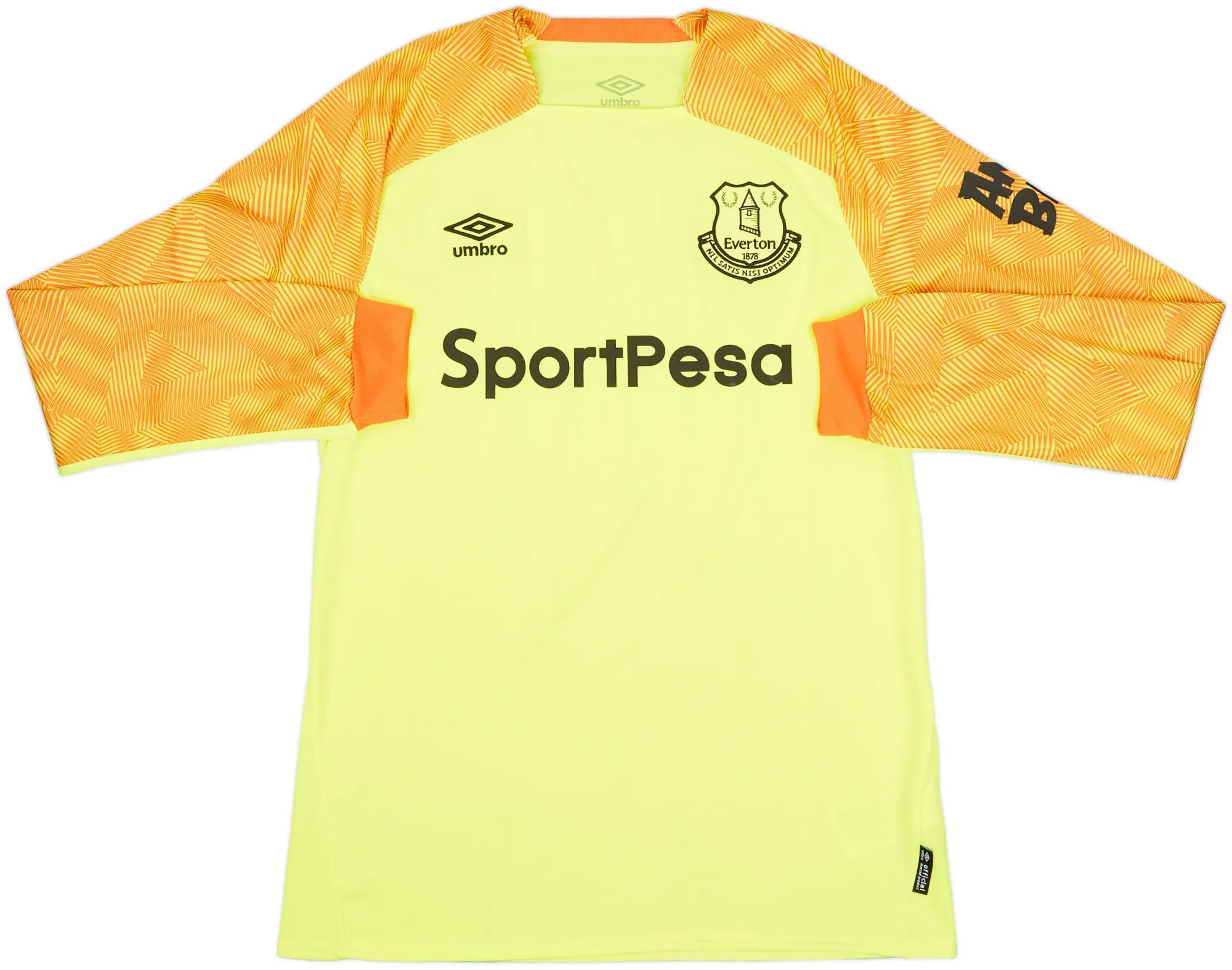 Umbro Everton Mens LS Goalkeeper Home Shirt 2018/19