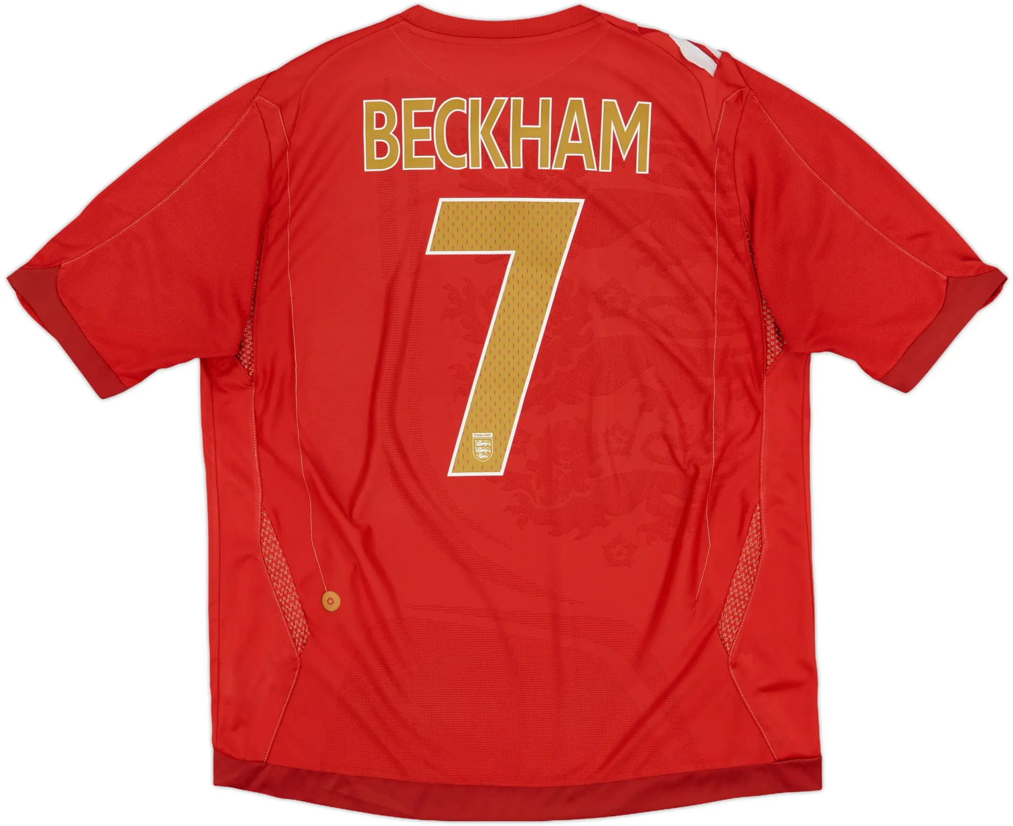 2006-08 England Away Shirt Beckham #7 - 5/10 - (XL)