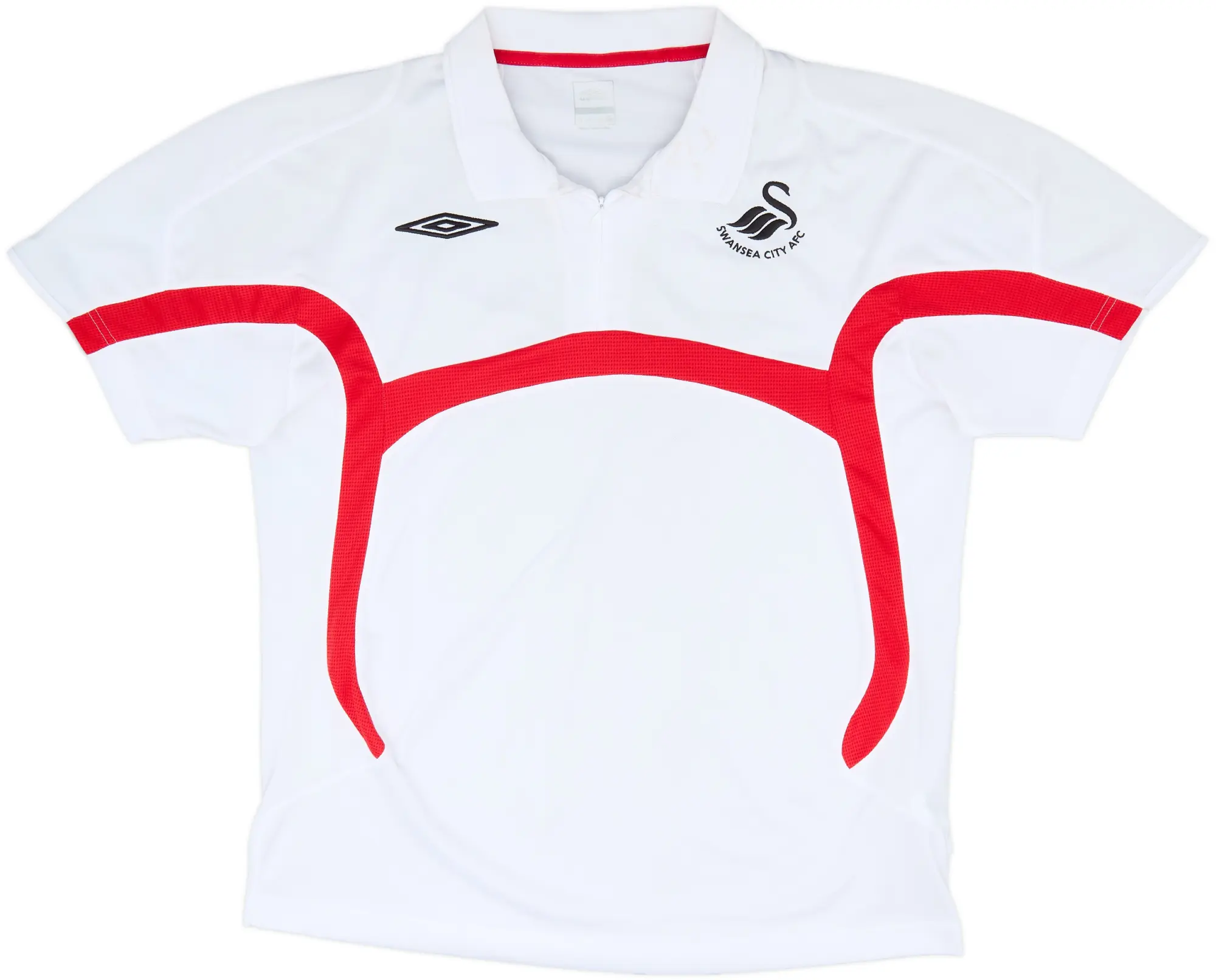 2008-09 Swansea Umbro 1/4 Zip Polo Shirt - 7/10 - (L)