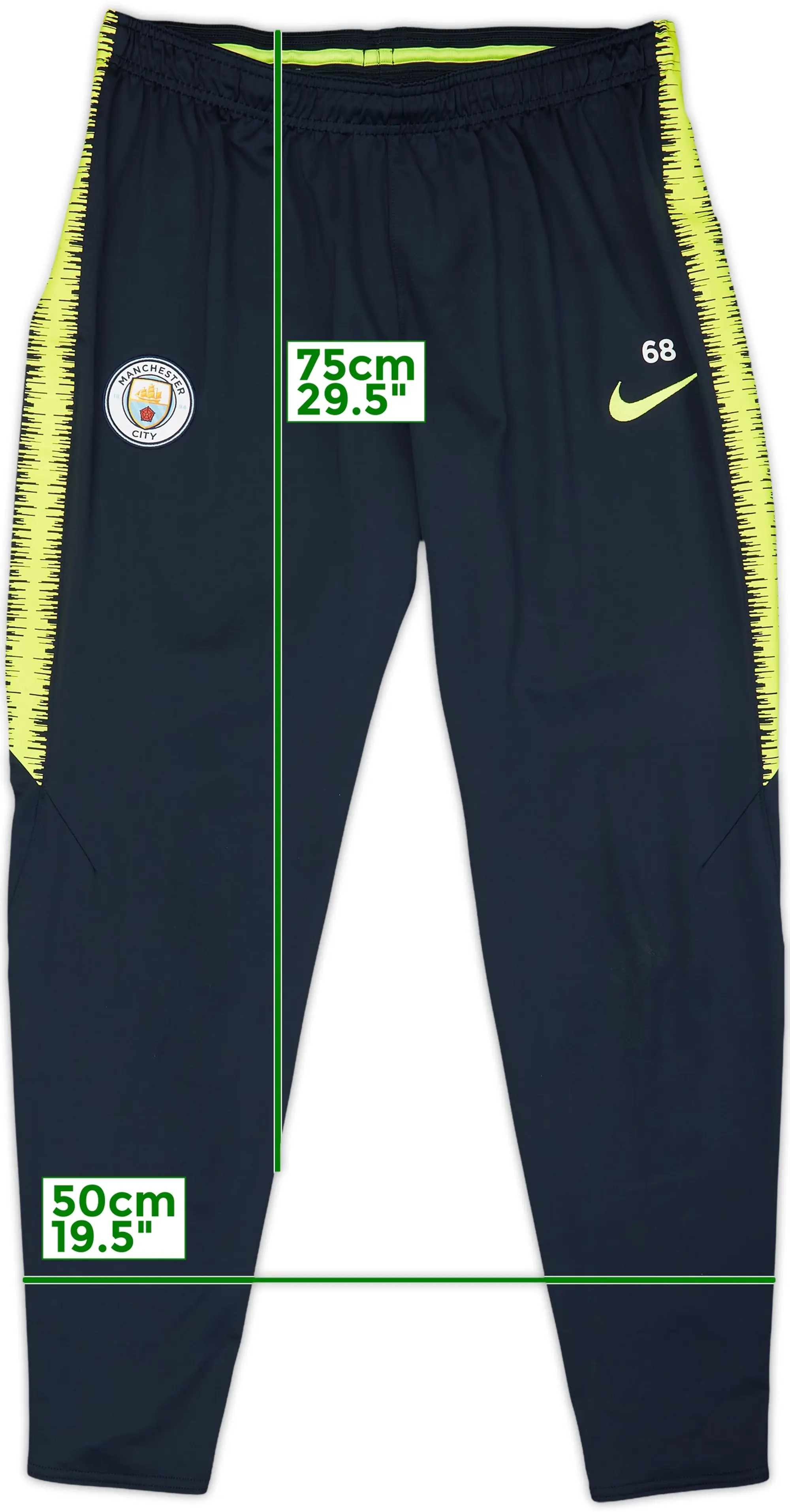 2018-19 Manchester City Player Issue Nike Track Pants/Bottoms #68 - 6/10 - (L)