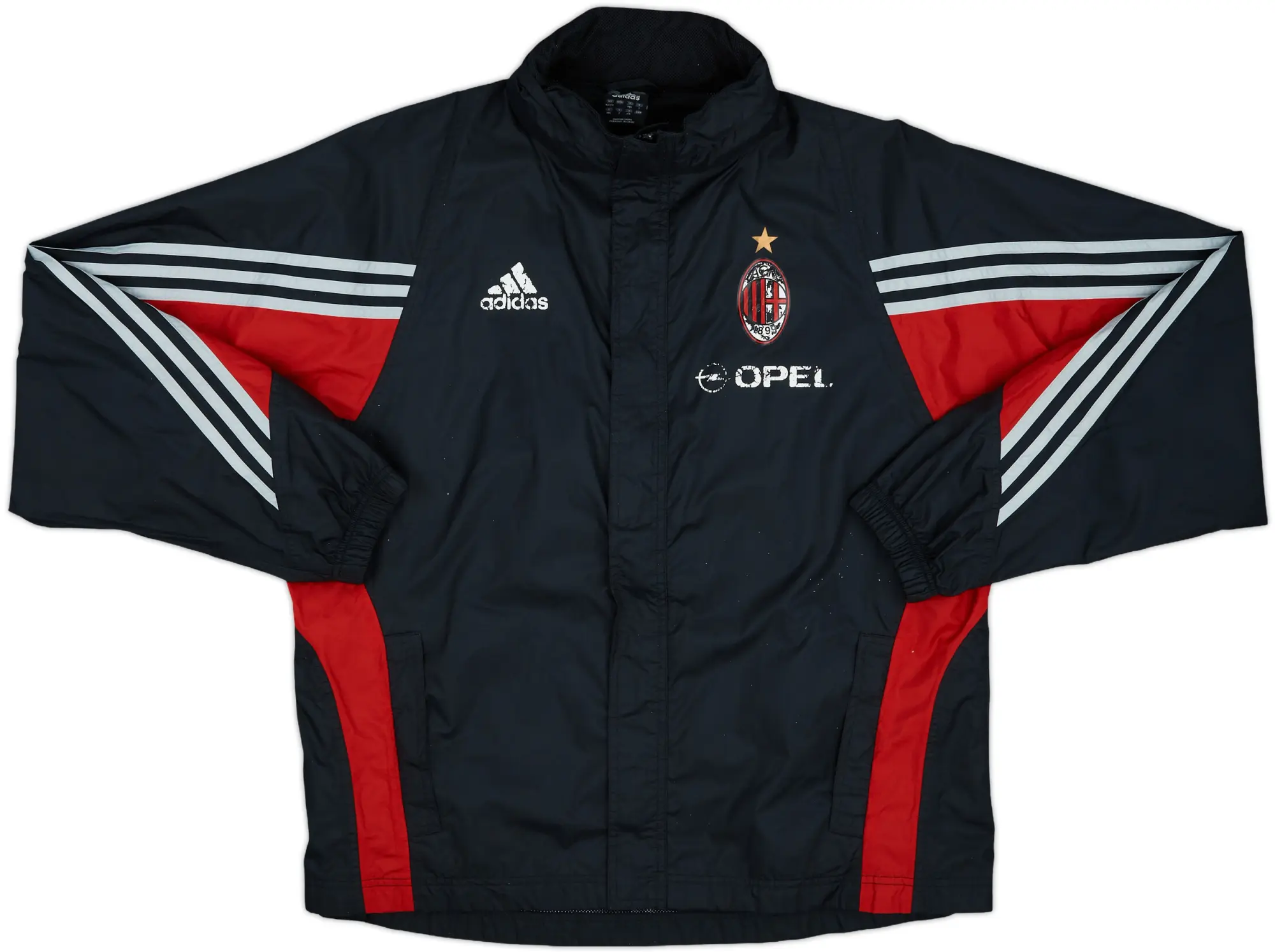 2003-04 AC Milan adidas Hooded Track Jacket - 4/10 - (L)