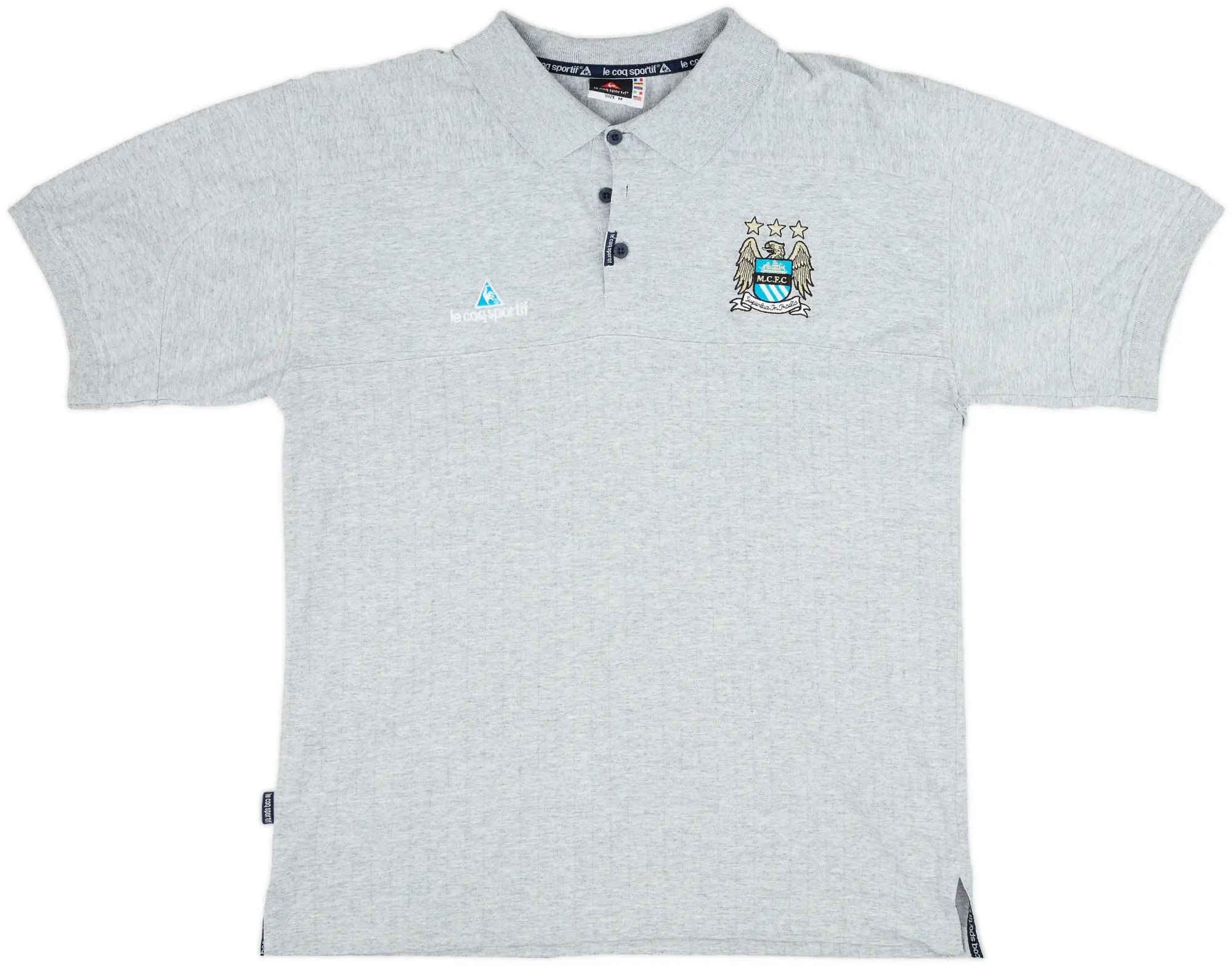 2001-02 Manchester City Le Coq Sportif Polo Shirt - 8/10 - (M)