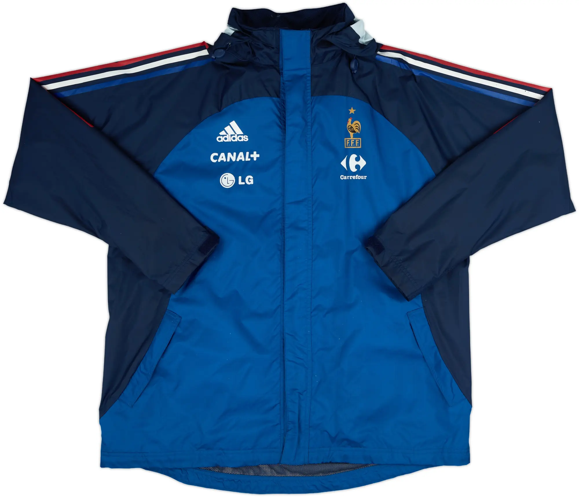 2002-04 France adidas Hooded Rain Jacket - 7/10 - (L/XL)