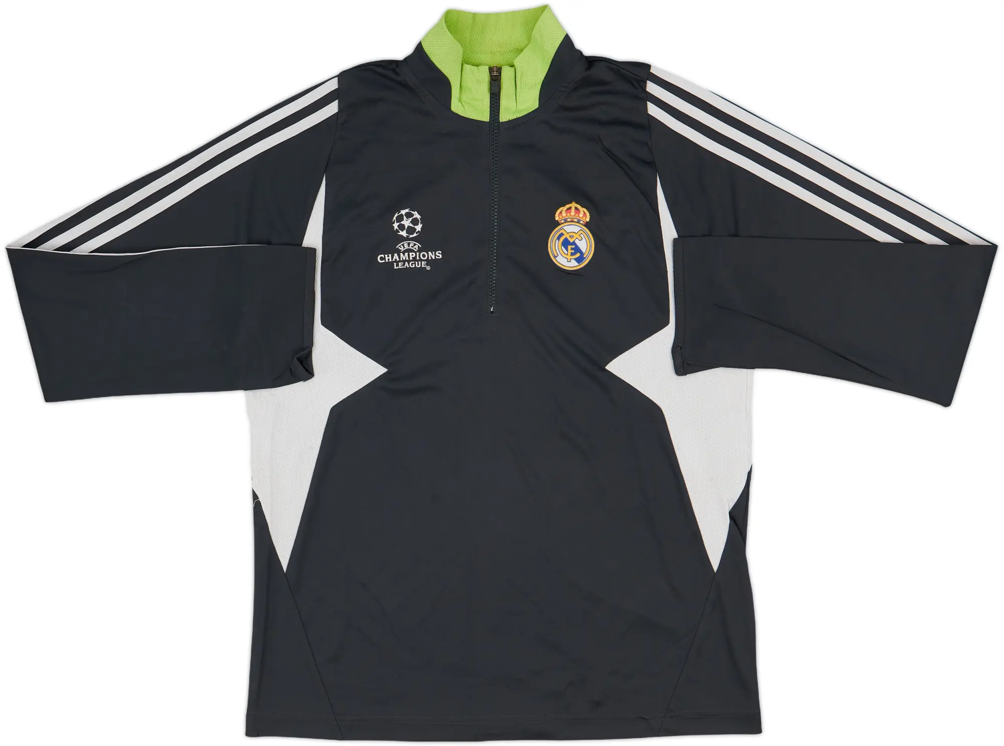 2007-08 Real Madrid adidas CL 1/4 Zip Drill Top - 5/10 - (S)