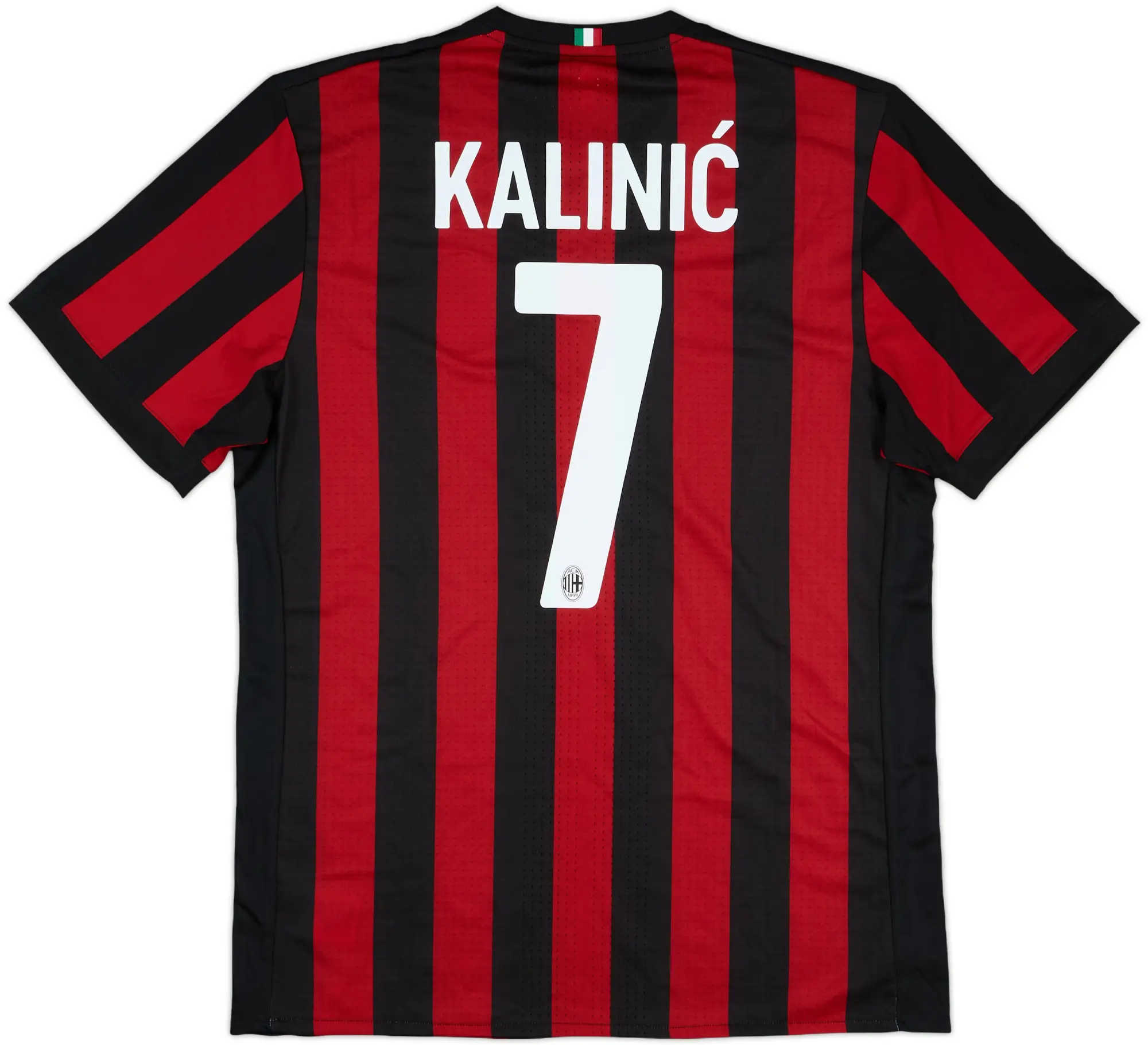 2017-18 AC Milan Match Issue Home Shirt Kalinic #7