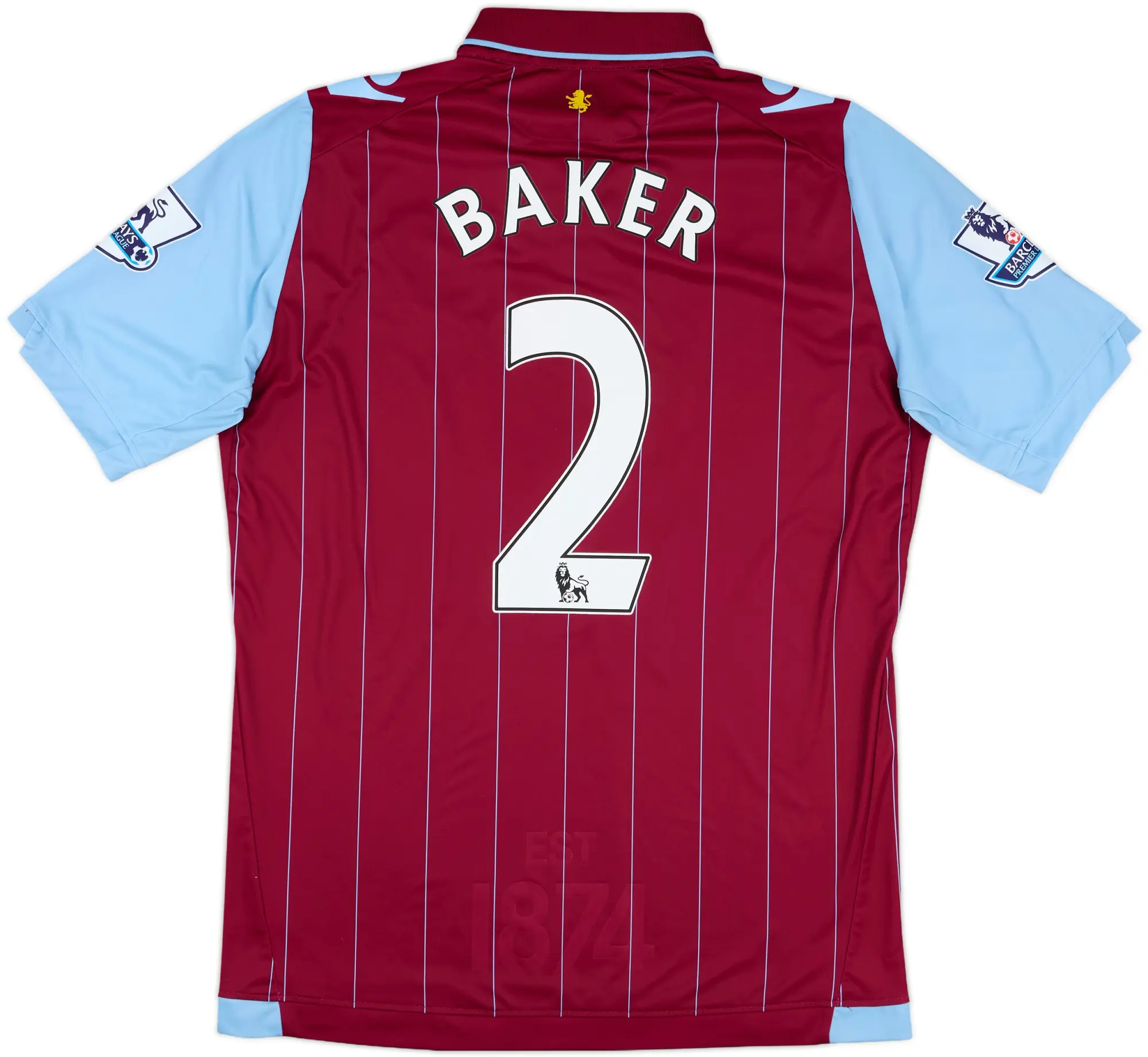 2014-15 Aston Villa Home Shirt Baker #2 - 8/10 - (XL)