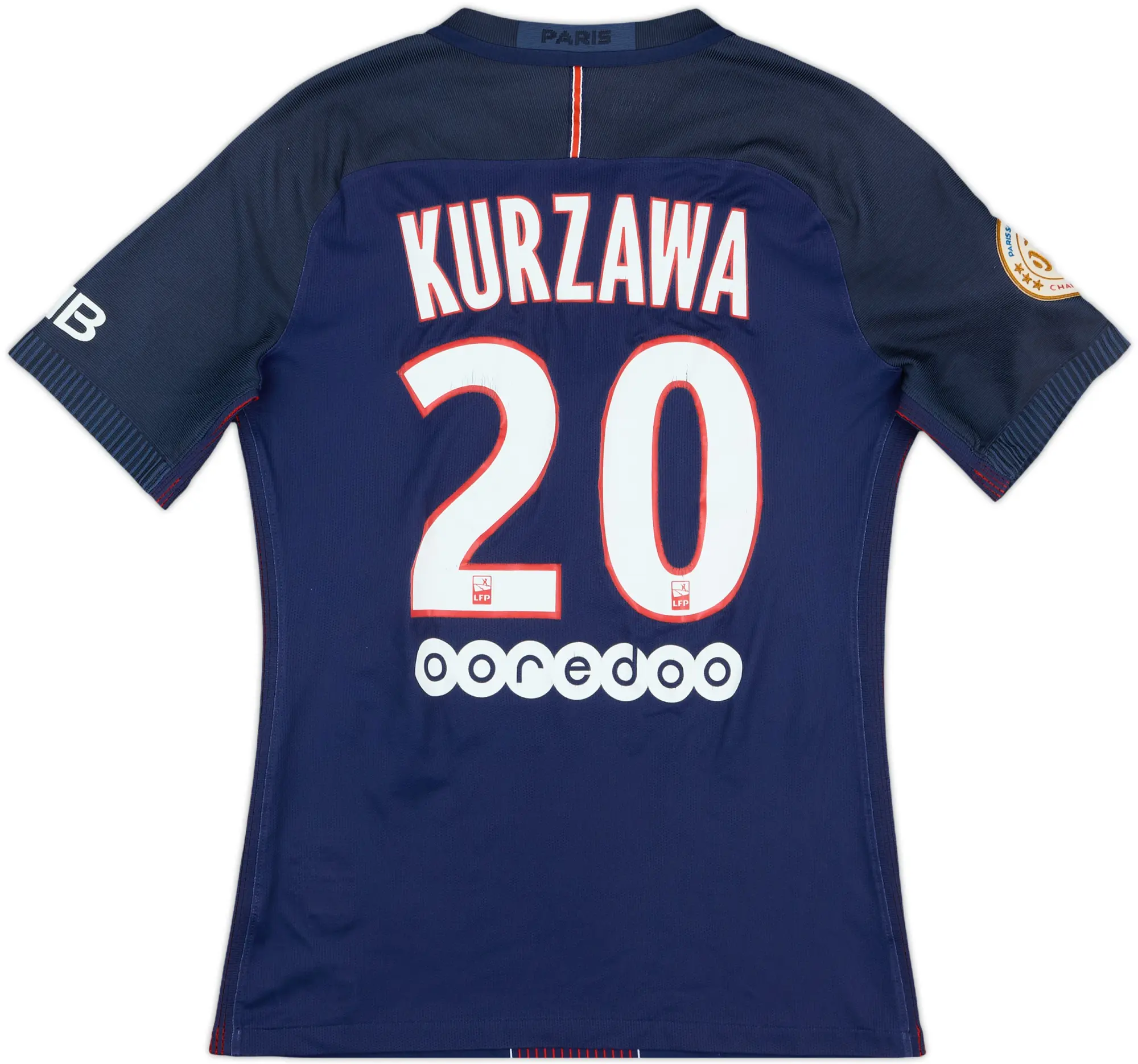 2016-17 Paris Saint-Germain Match Issue Home Shirt Kurzawa #20