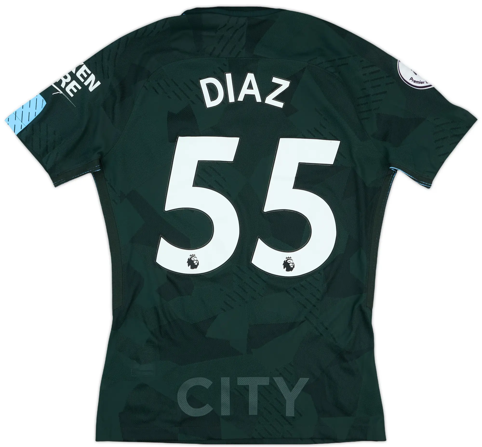 2017-18 Manchester City Match Issue Third Shirt Diaz #55