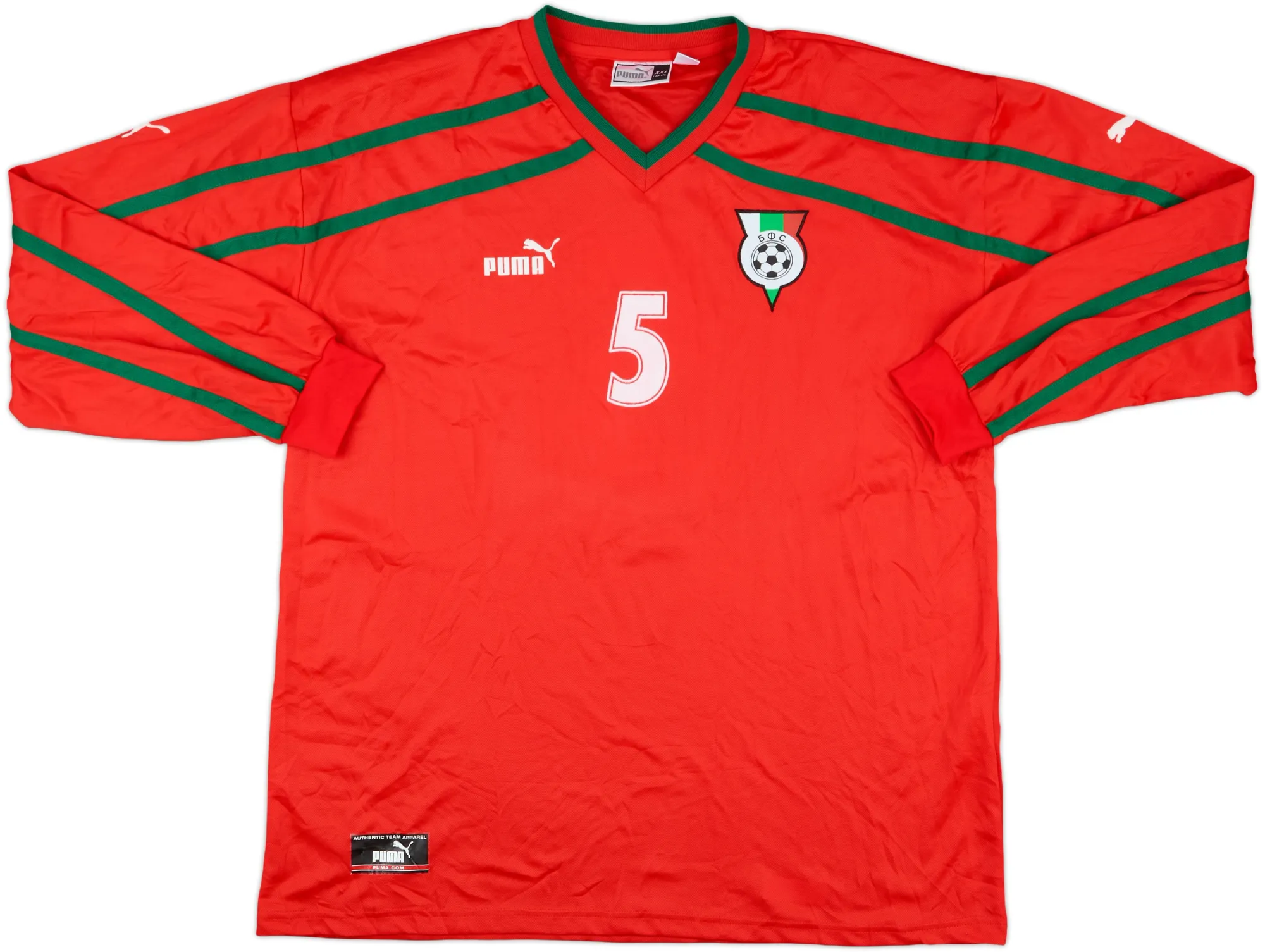 Puma Bulgaria Mens LS Player Issue Away Shirt 2000