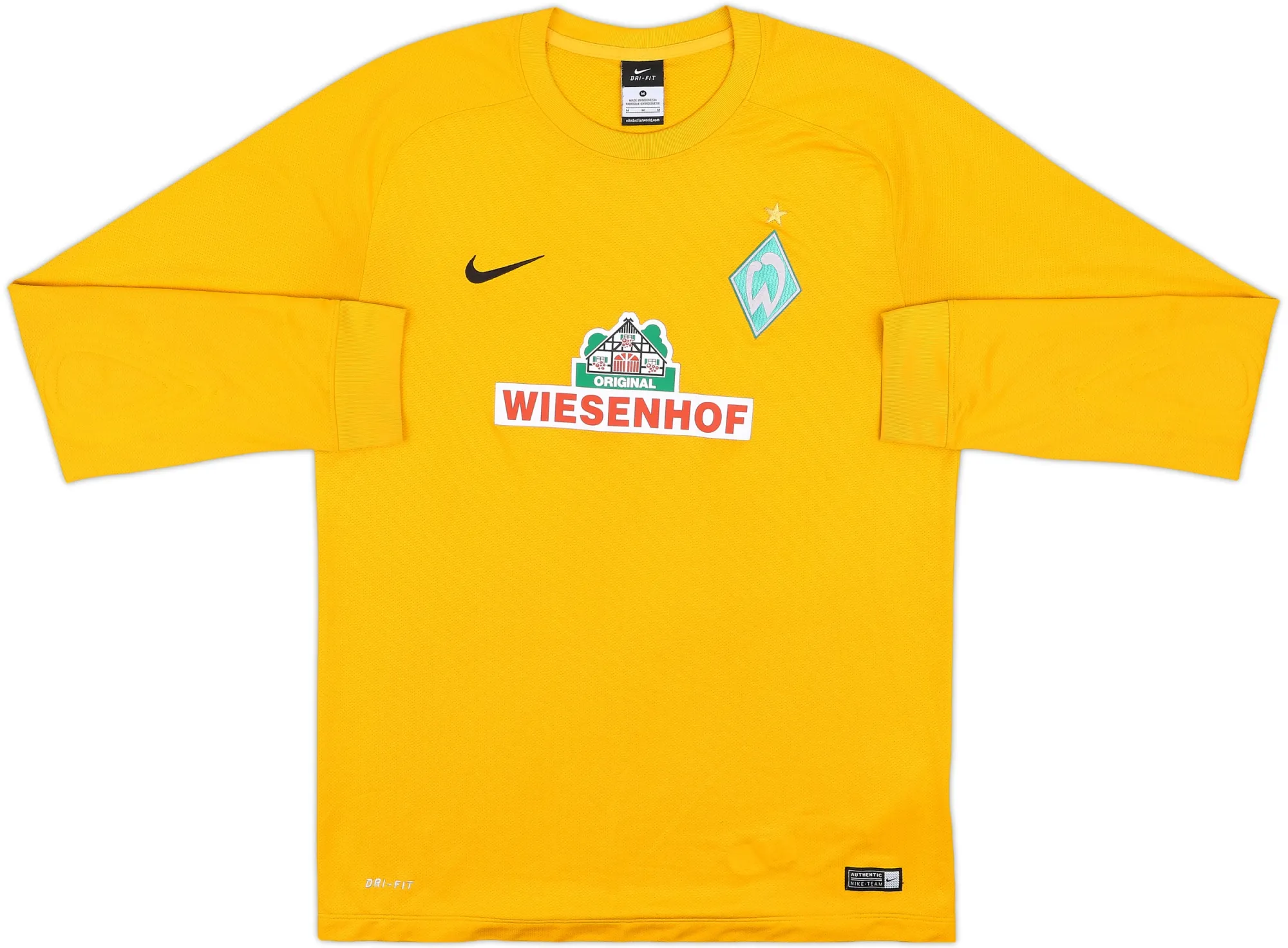 Nike Werder Bremen Mens LS Goalkeeper Home Shirt 2015/16