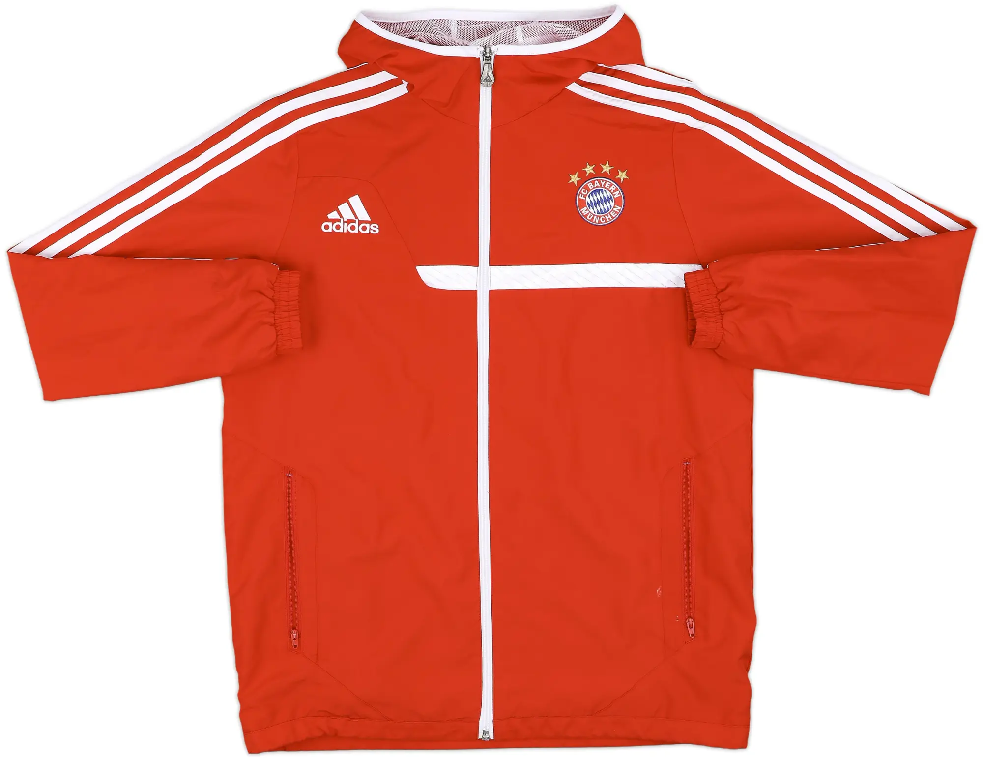 2013-14 Bayern Munich adidas Hooded Track Jacket - 8/10 - (XL.Boys)