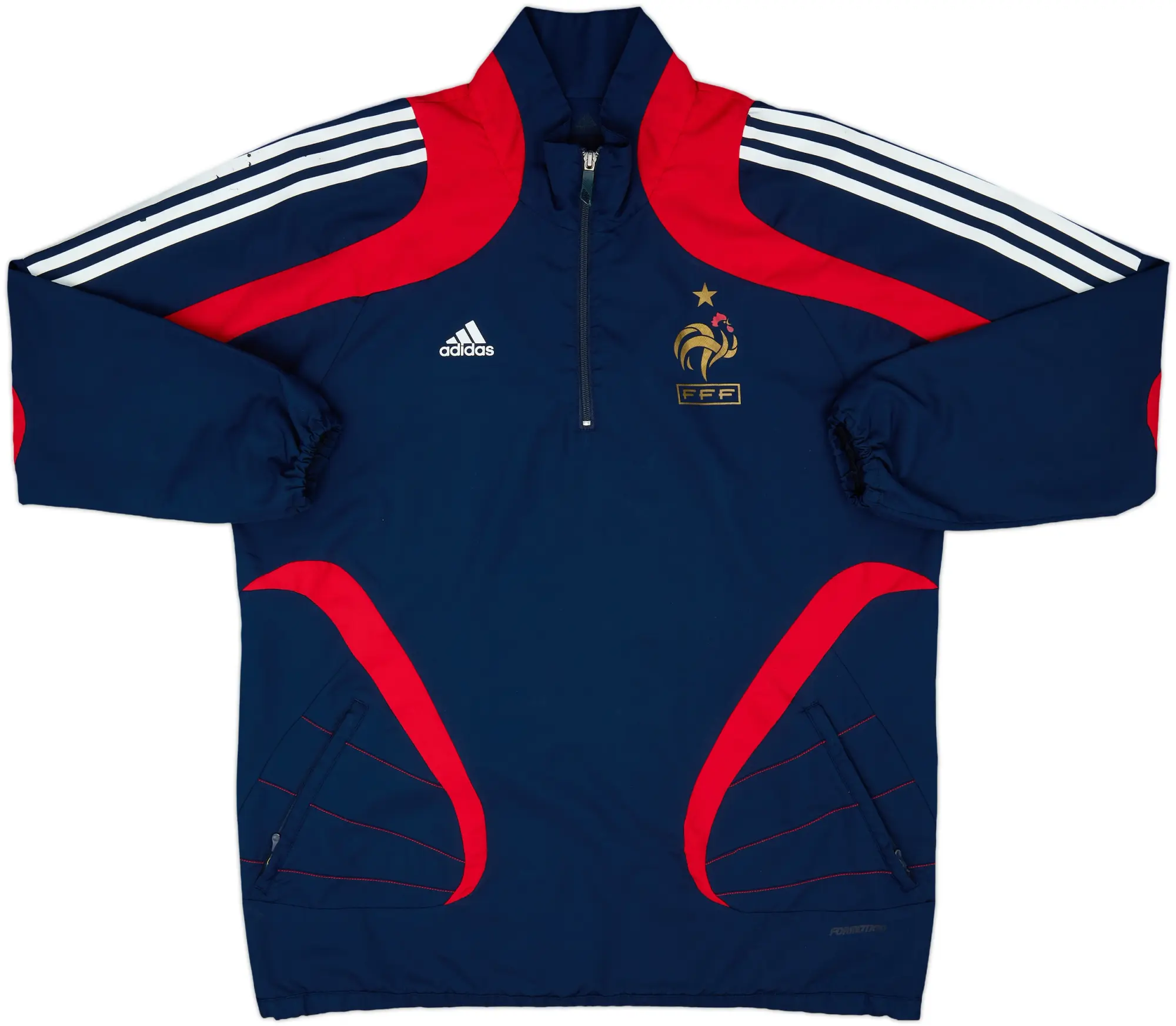 2007-08 France adidas 1/4 Zip Drill Top - 8/10 - (L/XL)