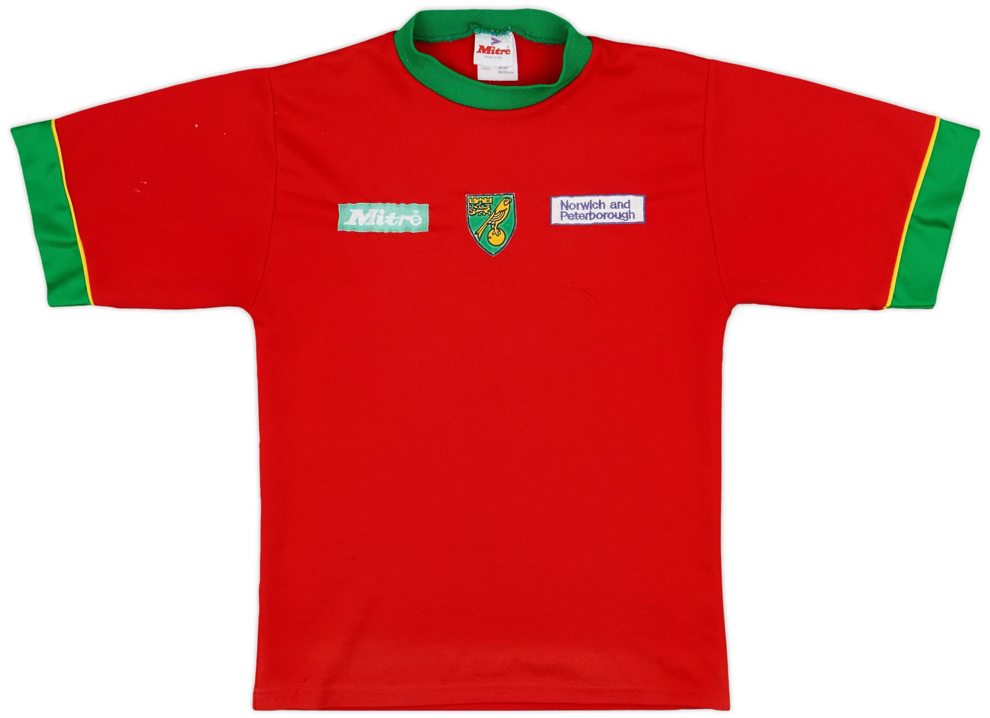 Mitre Norwich City Mens SS Home Shirt 1996/97
