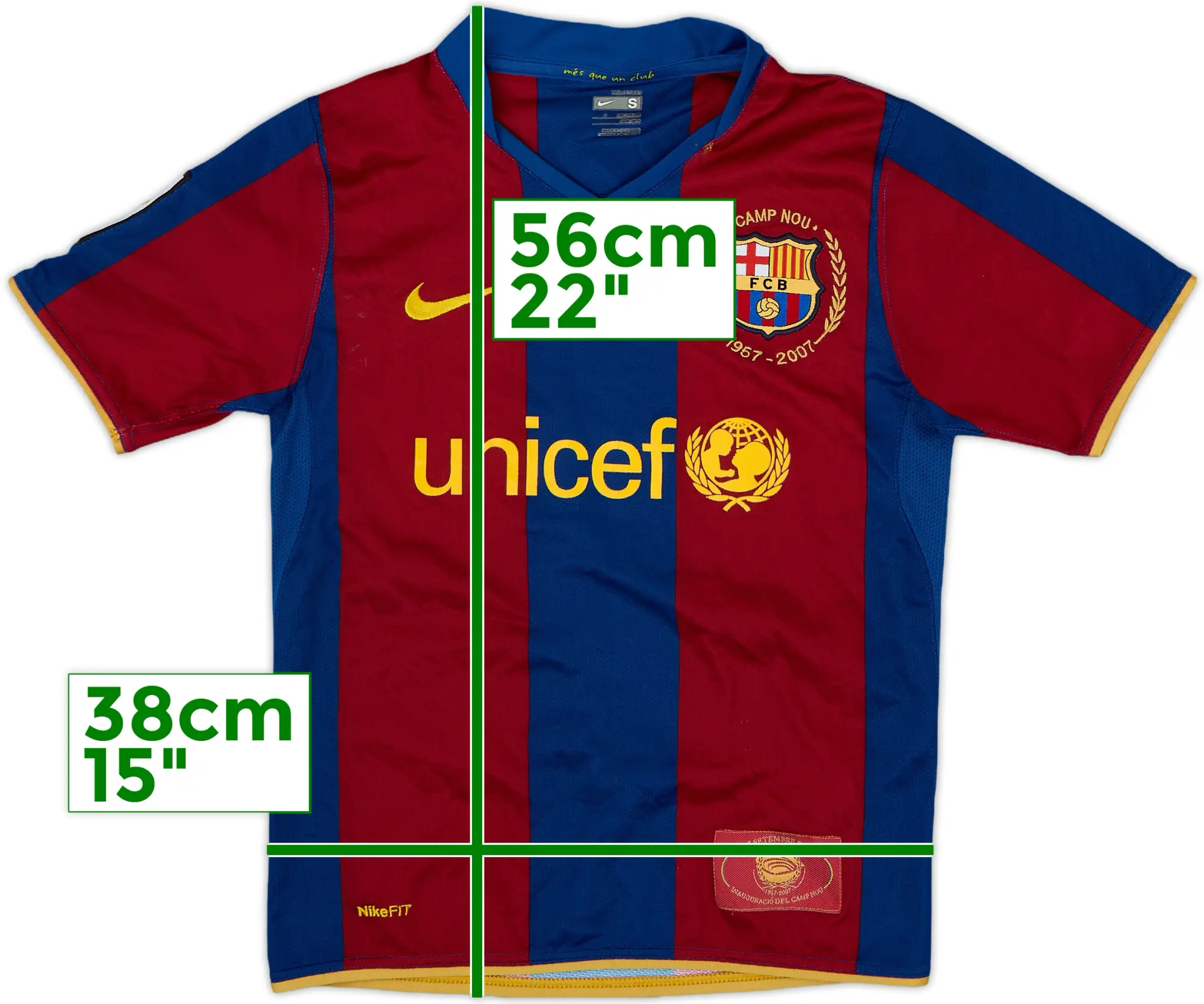 Nike Barcelona Boys SS Home Shirt 2007/08