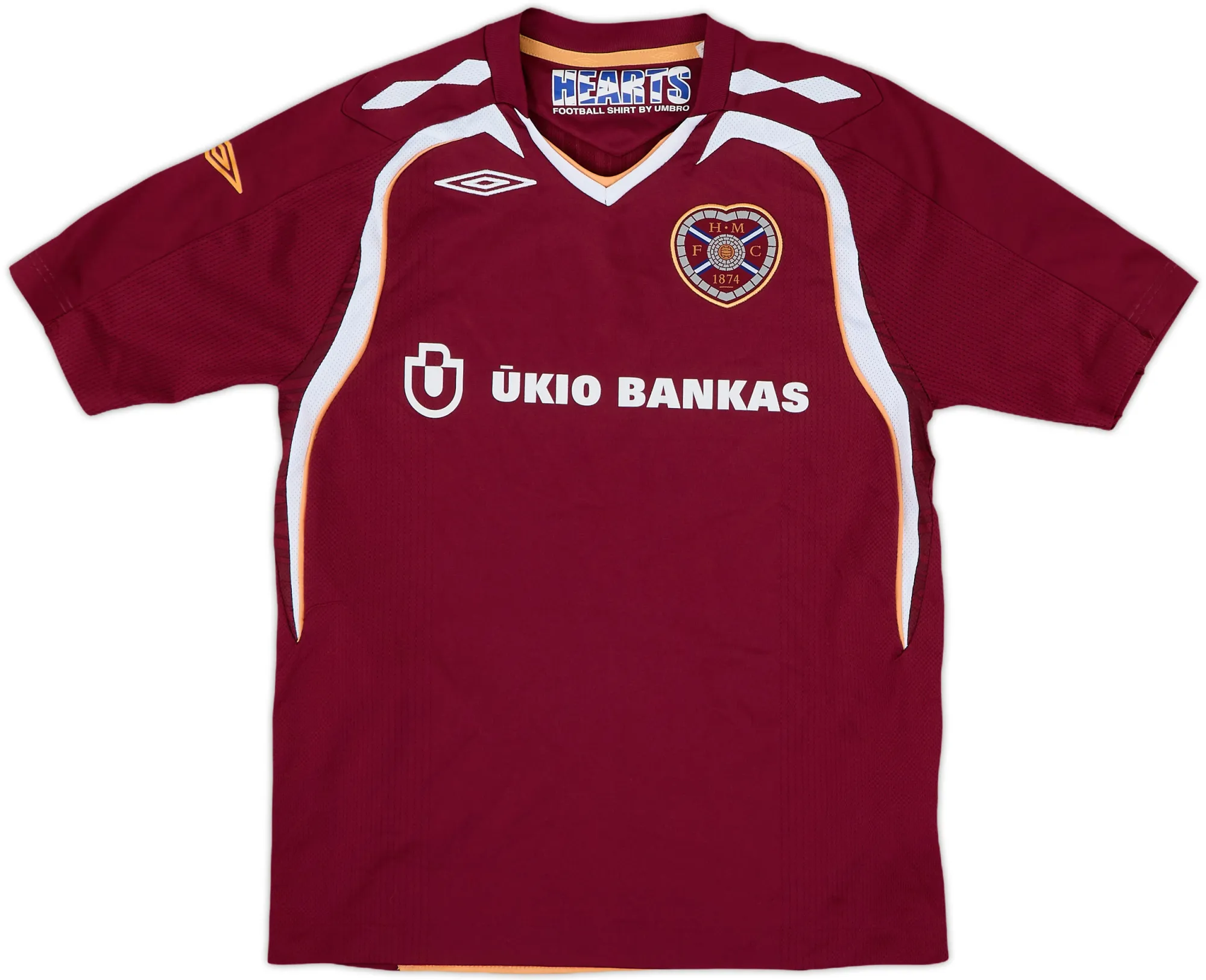 Umbro Heart of Midlothian Boys SS Home Shirt 2007/08