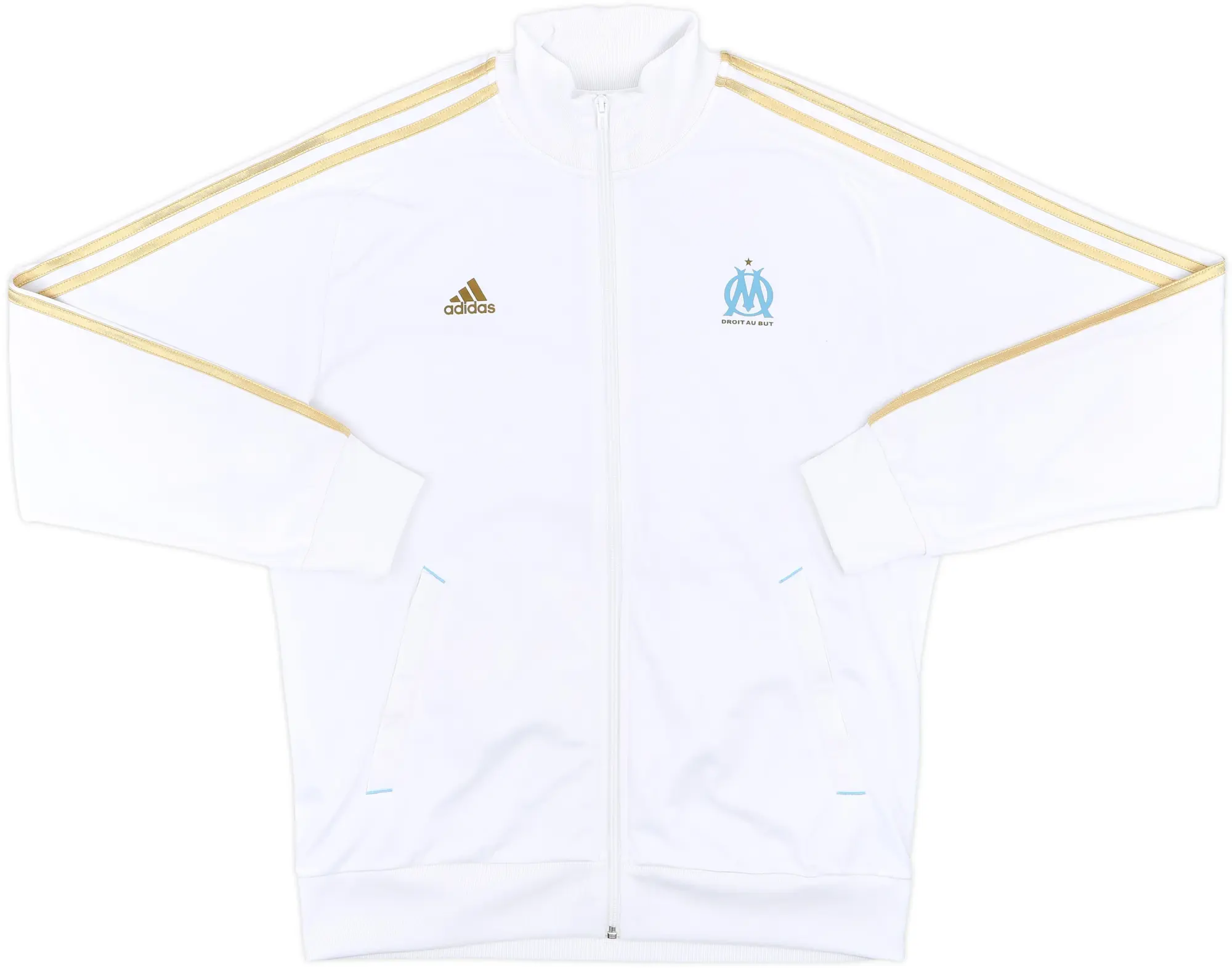 2011-12 Olympique Marseille adidas Track Jacket - 9/10 - (M)