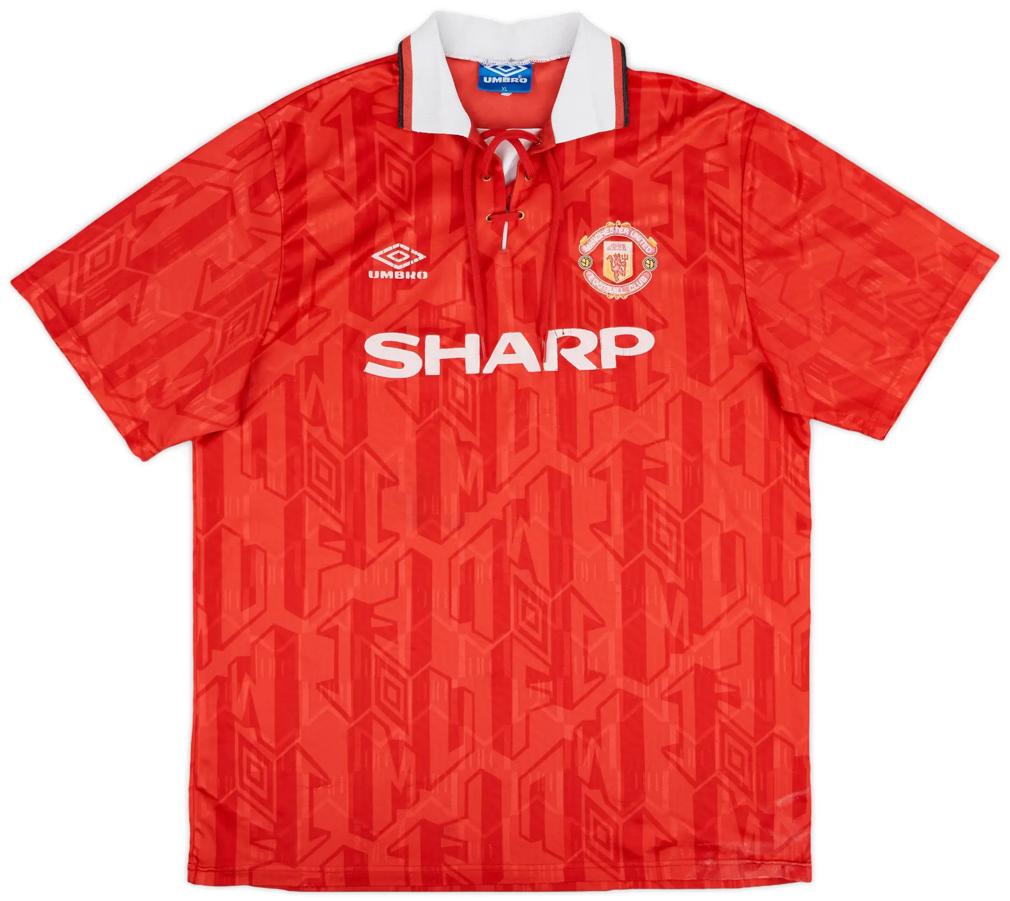 1992-94 Manchester United Home Shirt - 5/10 - (XL)