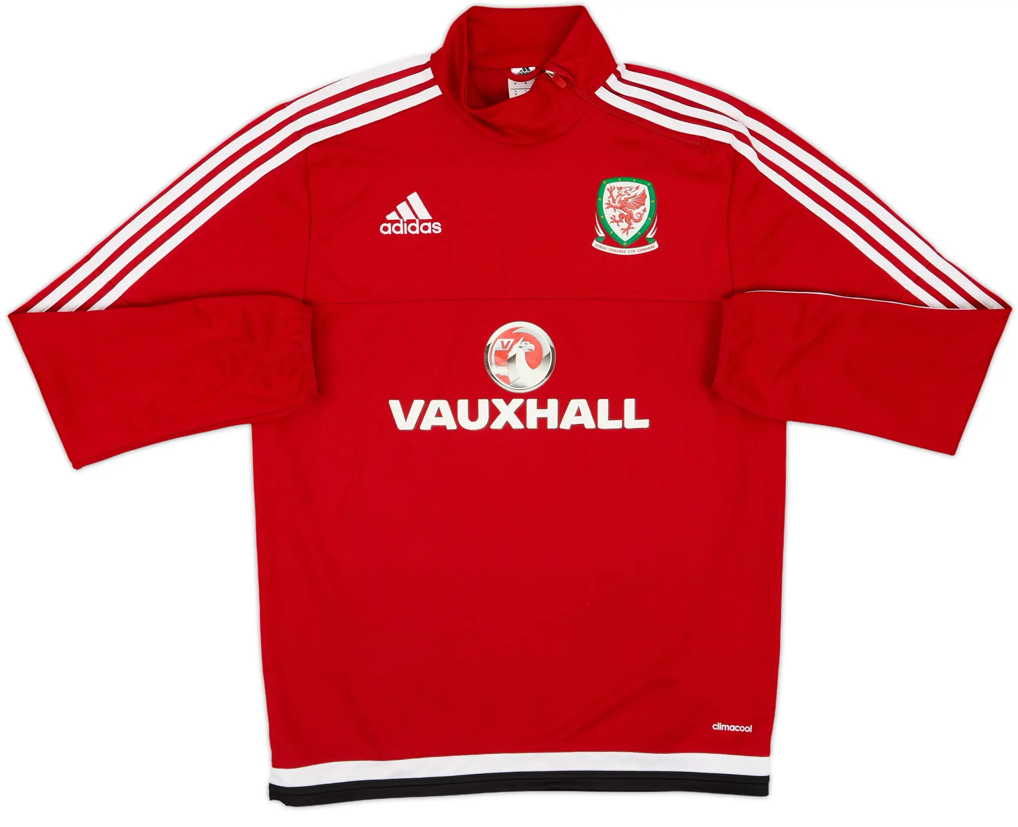 2015-16 Wales adidas 1/4 Zip Drill Top - 8/10 - (M)