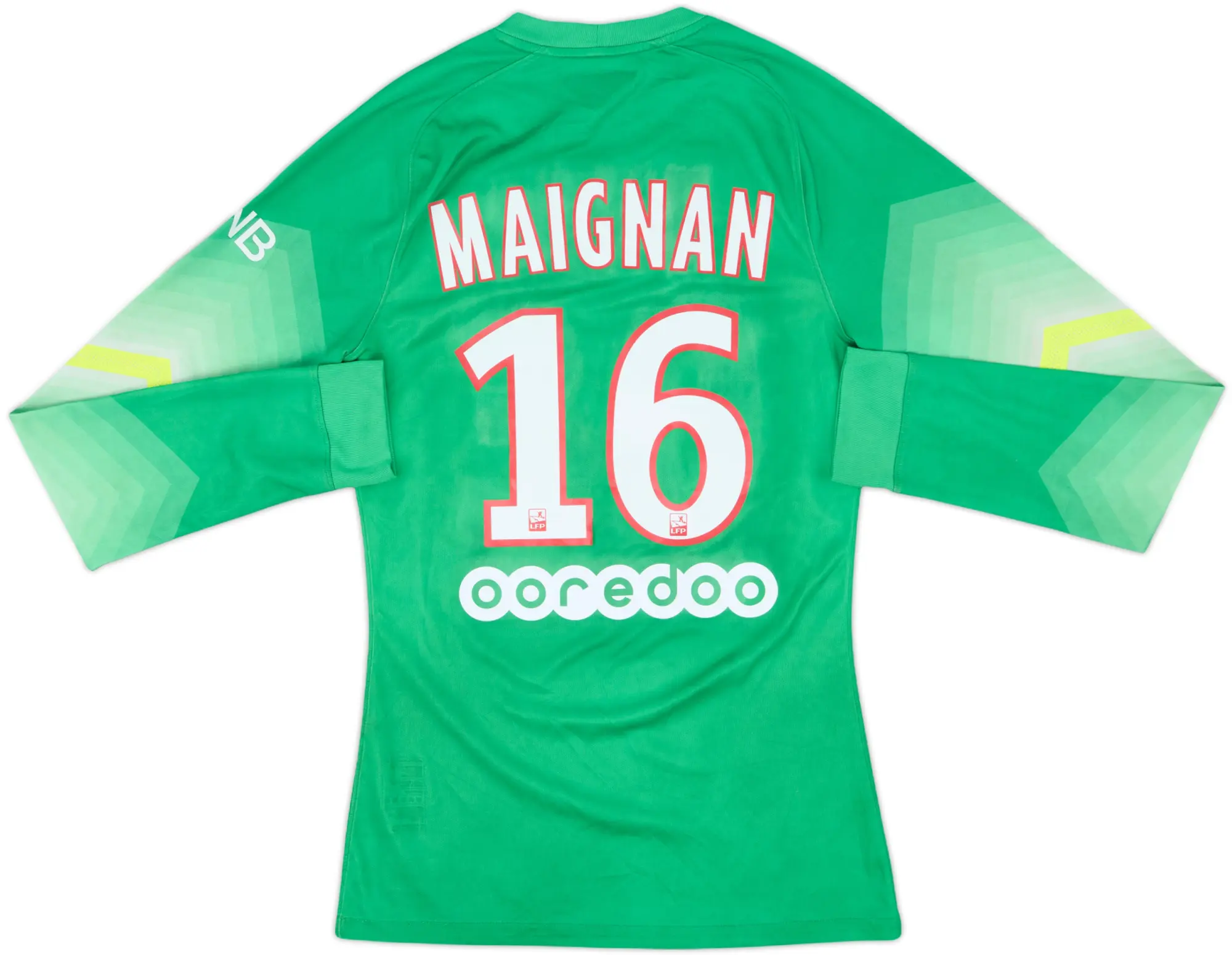 2014-15 Paris Saint-Germain Player Issue GK Shirt Maignan #16 - 7/10 - (S)