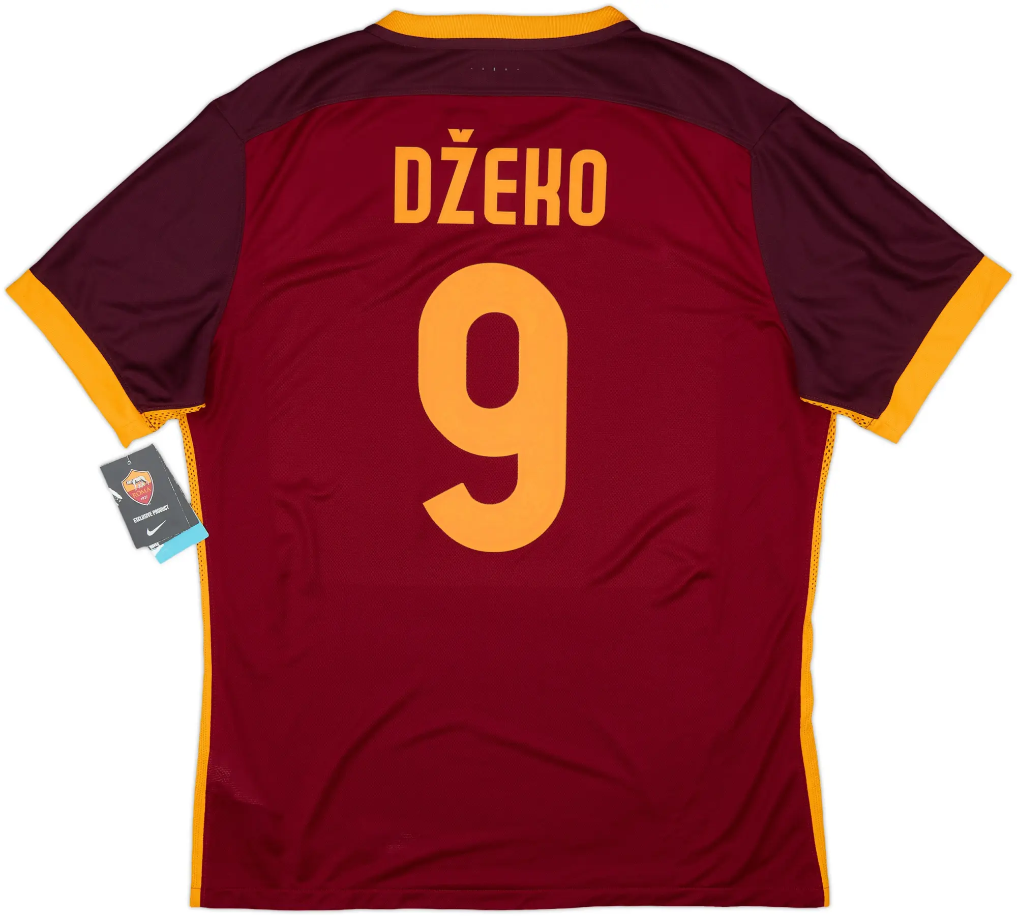 2015-16 Roma Authentic Home Shirt Dzeko #9 (XL)