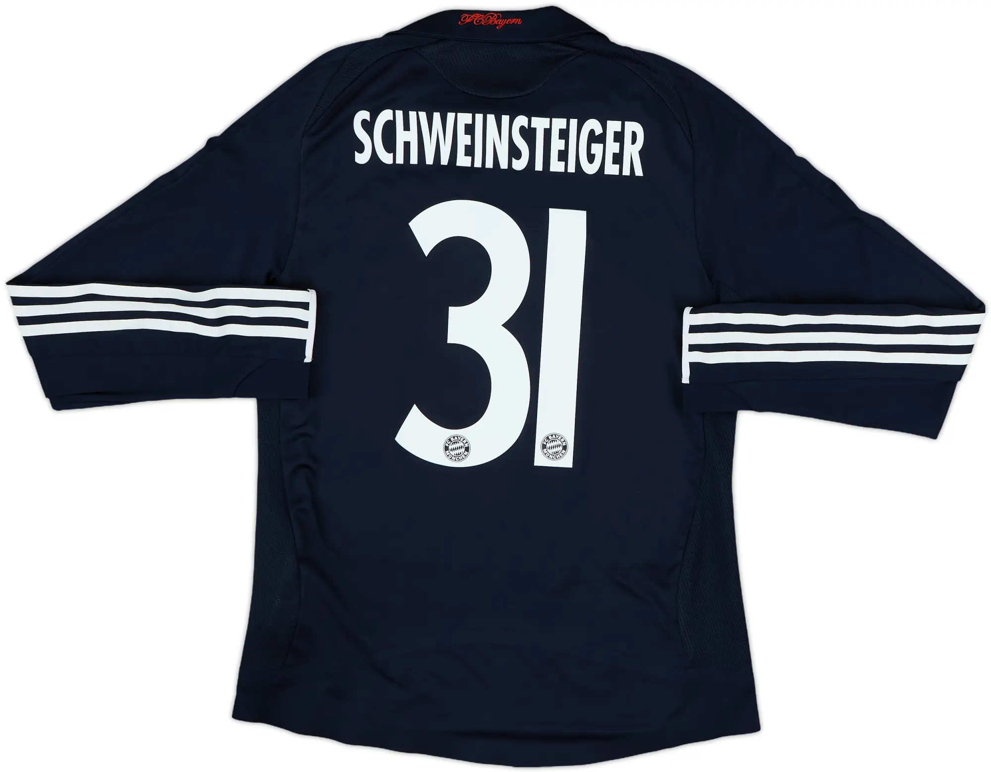 2008-09 Bayern Munich Player Issue Away L/S Shirt Schweinsteiger #31 - 8/10 - (S)