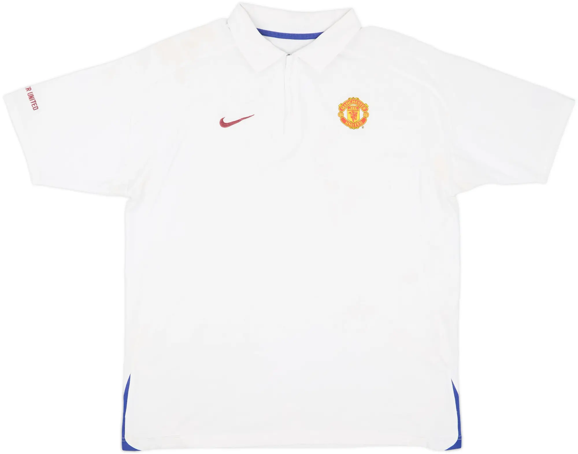 2005-06 Manchester United Nike 1/4 Zip Polo Shirt - 6/10 - (3XL)