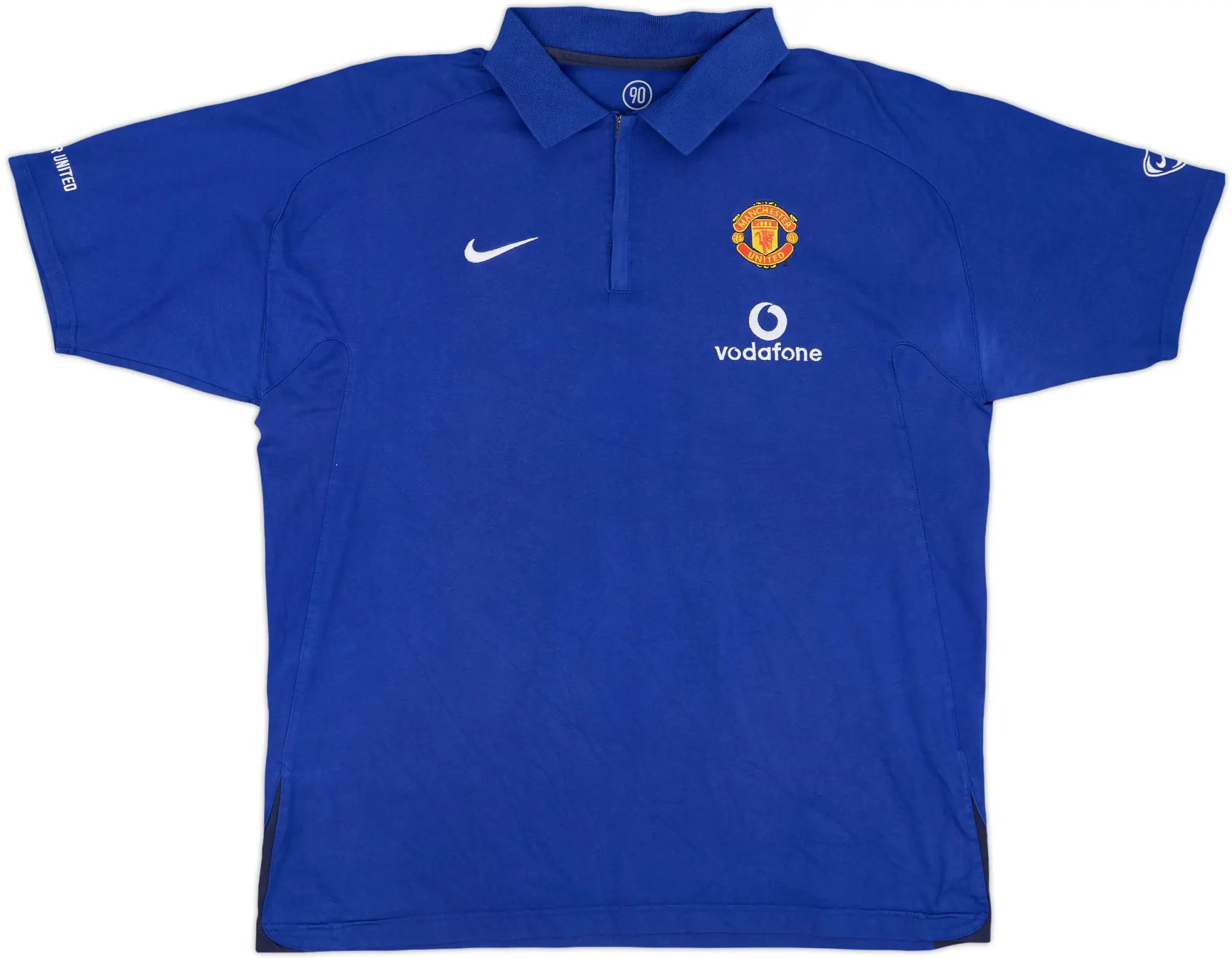 2002-03 Manchester United Nike 1/4 Zip Polo Shirt - 8/10 - (XXL)