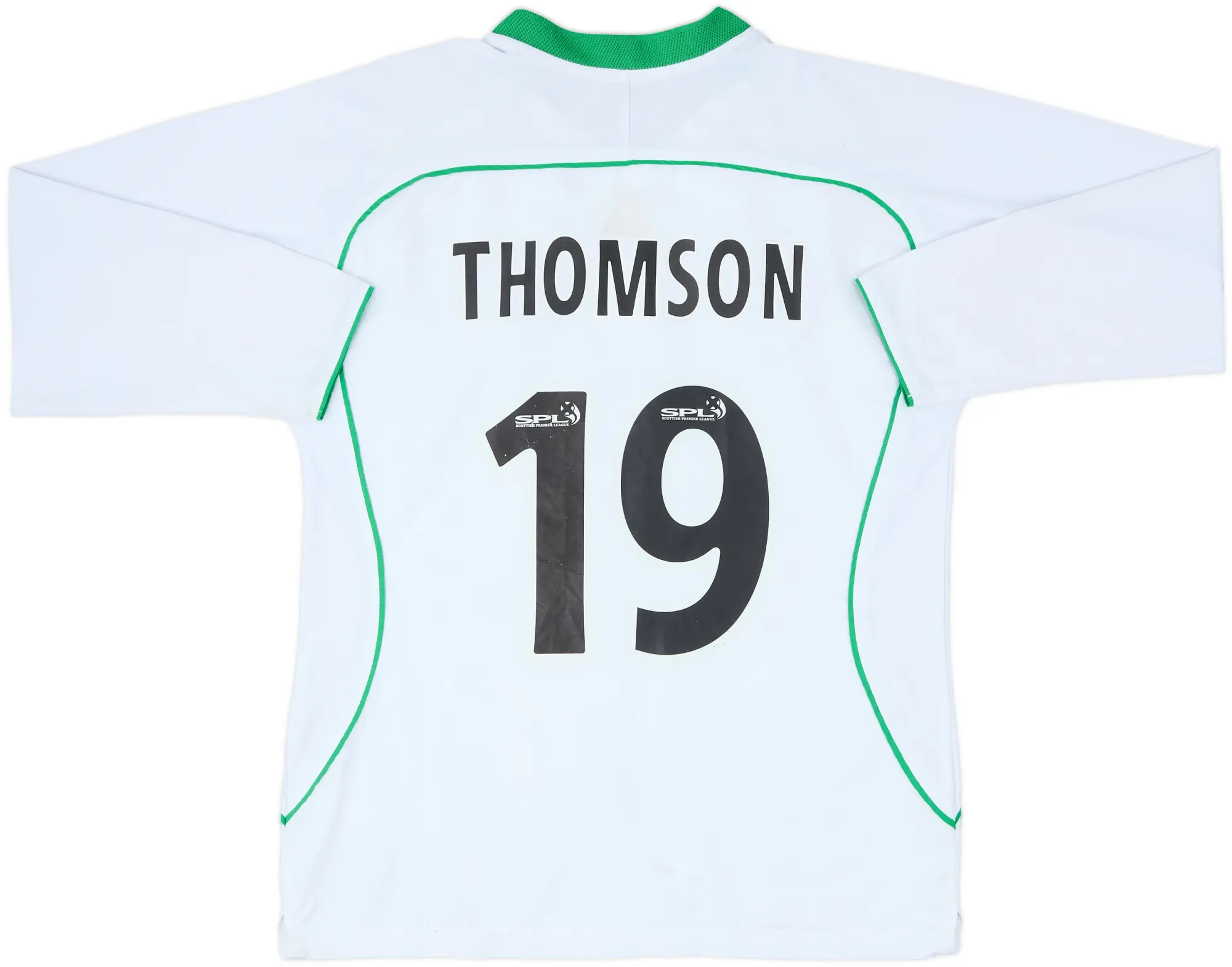 2004-05 Hibernian Away L/S Shirt Thomson #19 - 6/10 - (L)