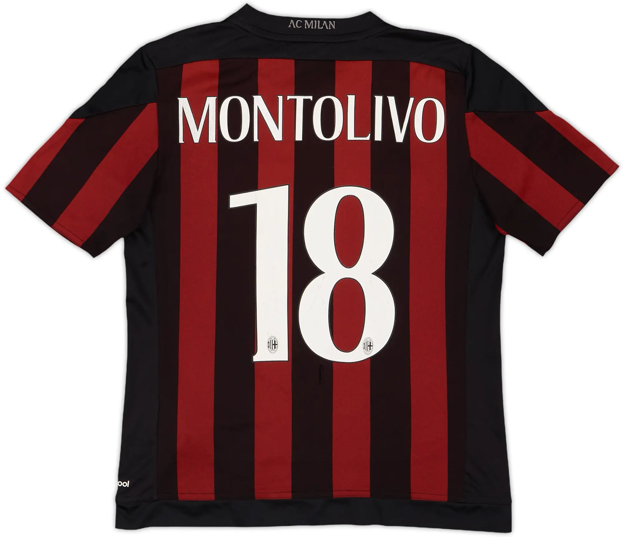 2015-16 AC Milan Home Shirt Montolivo #18 - 5/10 - (M.Boys)