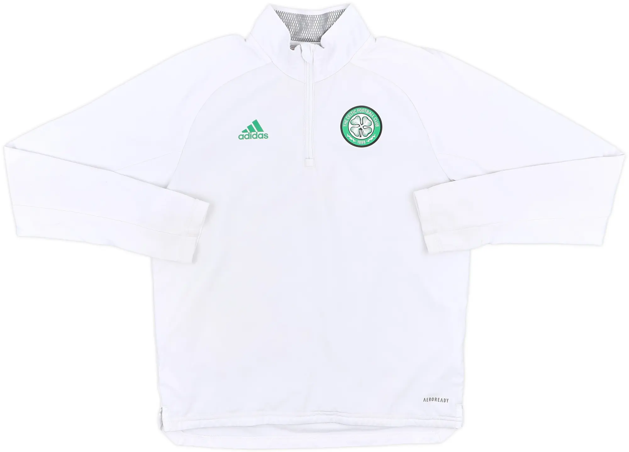 2020-21 Celtic adidas 1/4 Zip Drill Top - 8/10 - (L.Boys)