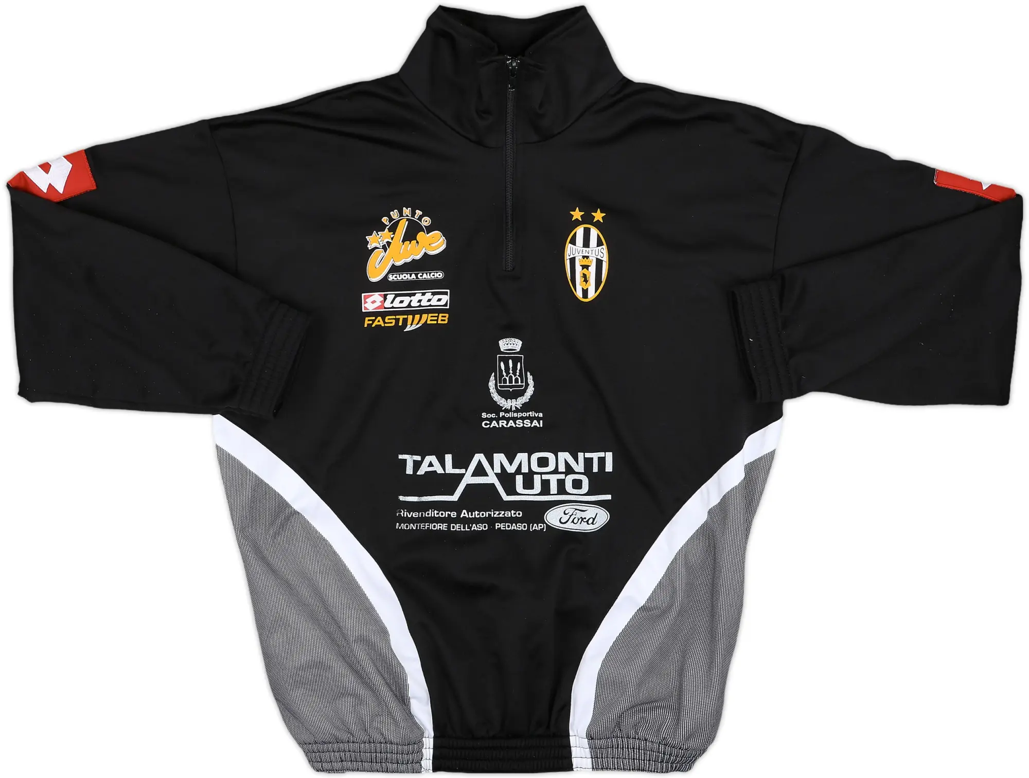 2002-03 Juventus Lotto 1/4 Zip Drill Top - 9/10 - (S)