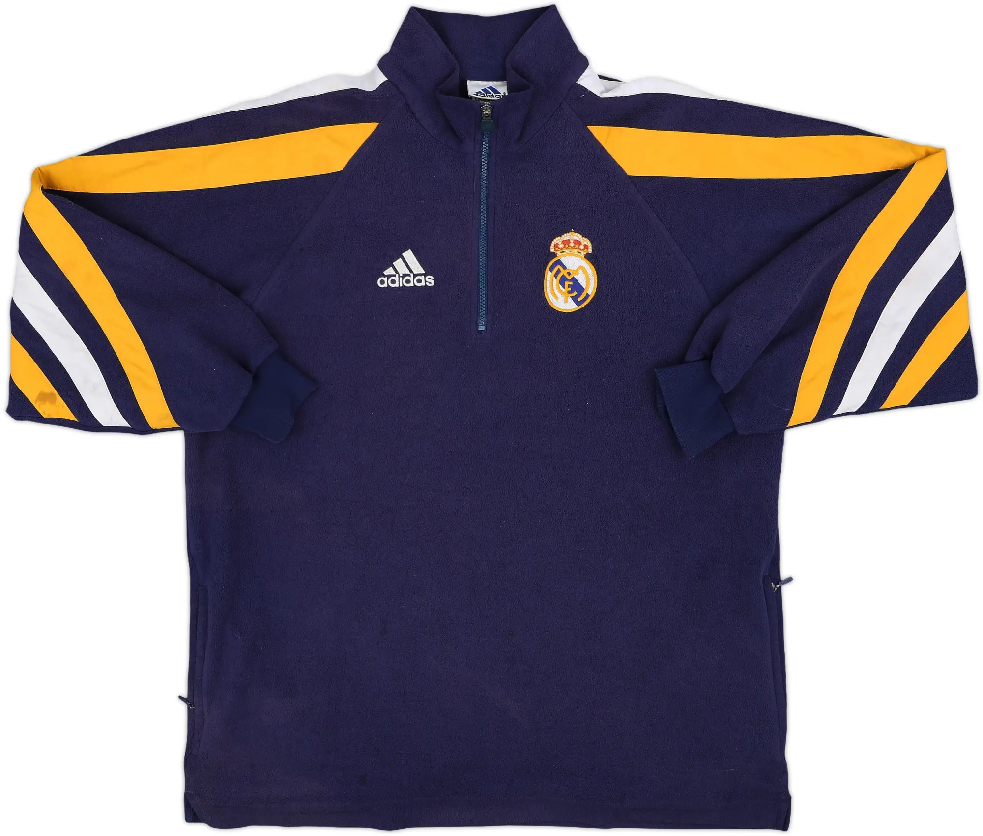 1998-99 Real Madrid adidas 1/4 Zip Fleece Top - 5/10 - (M)